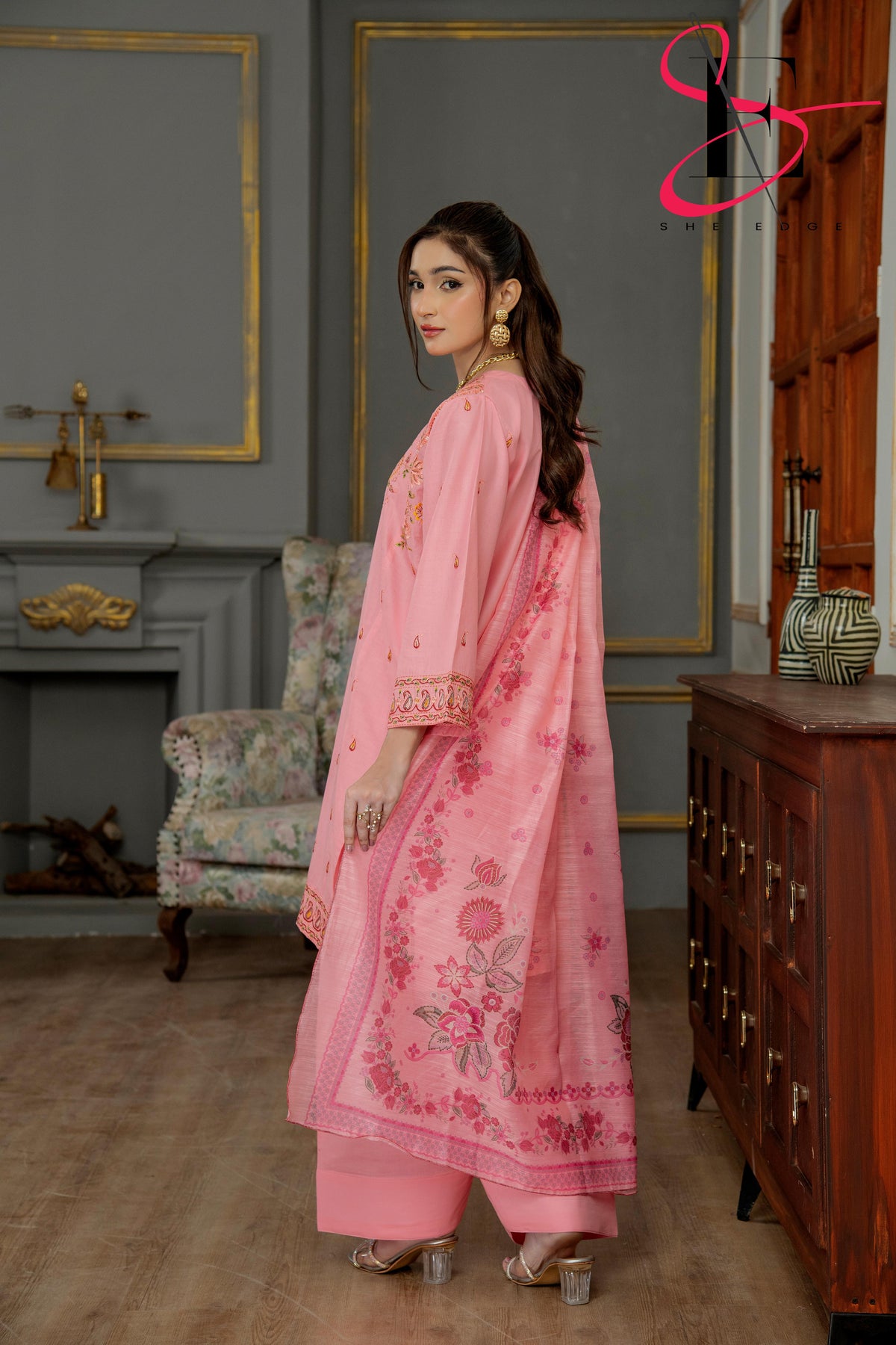 Three Piece Festive Stiched Embroidered Suit - Summers 2025