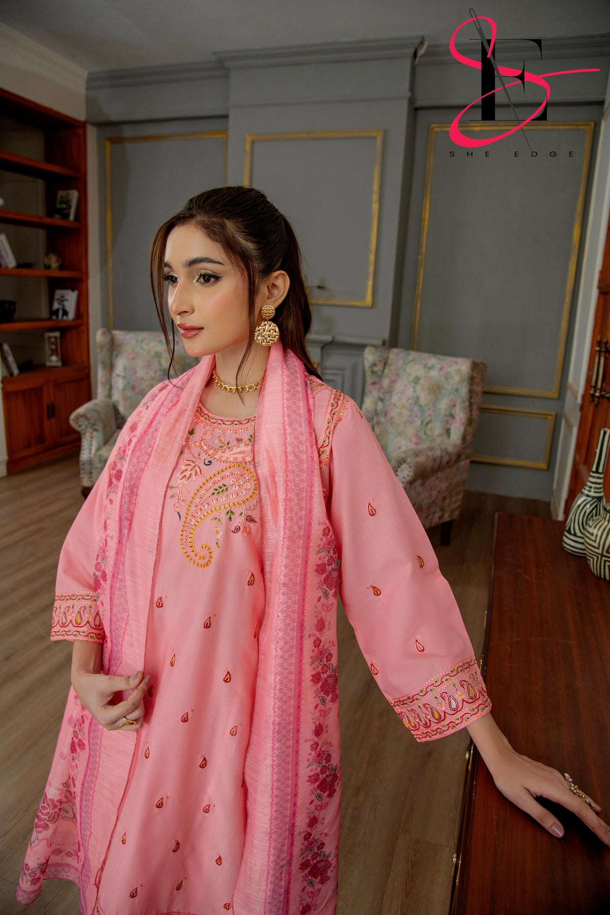 Three Piece Festive Stiched Embroidered Suit - Summers 2025