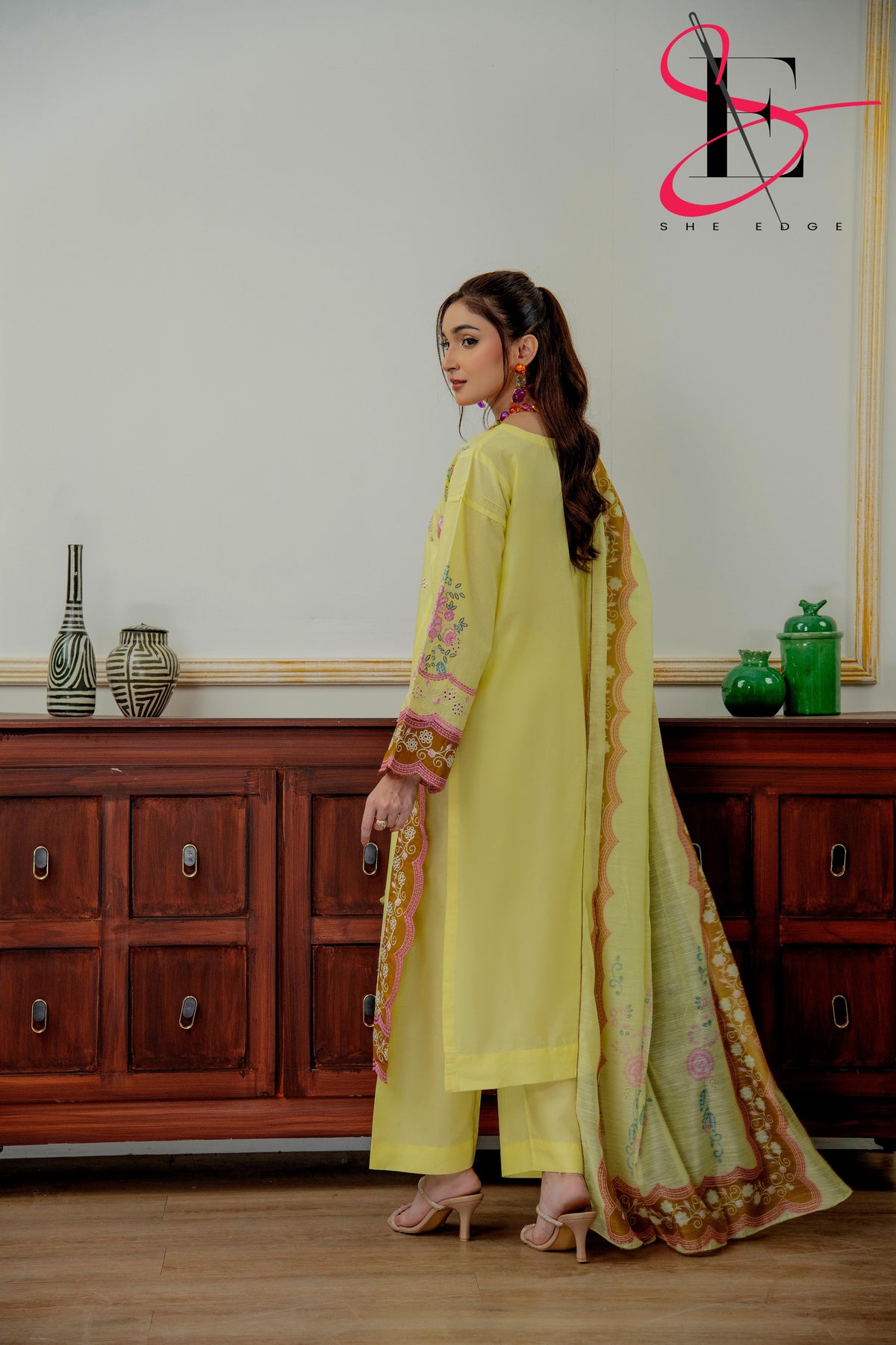 Three Piece Festive Stiched Embroidered Suit - Summers 2025