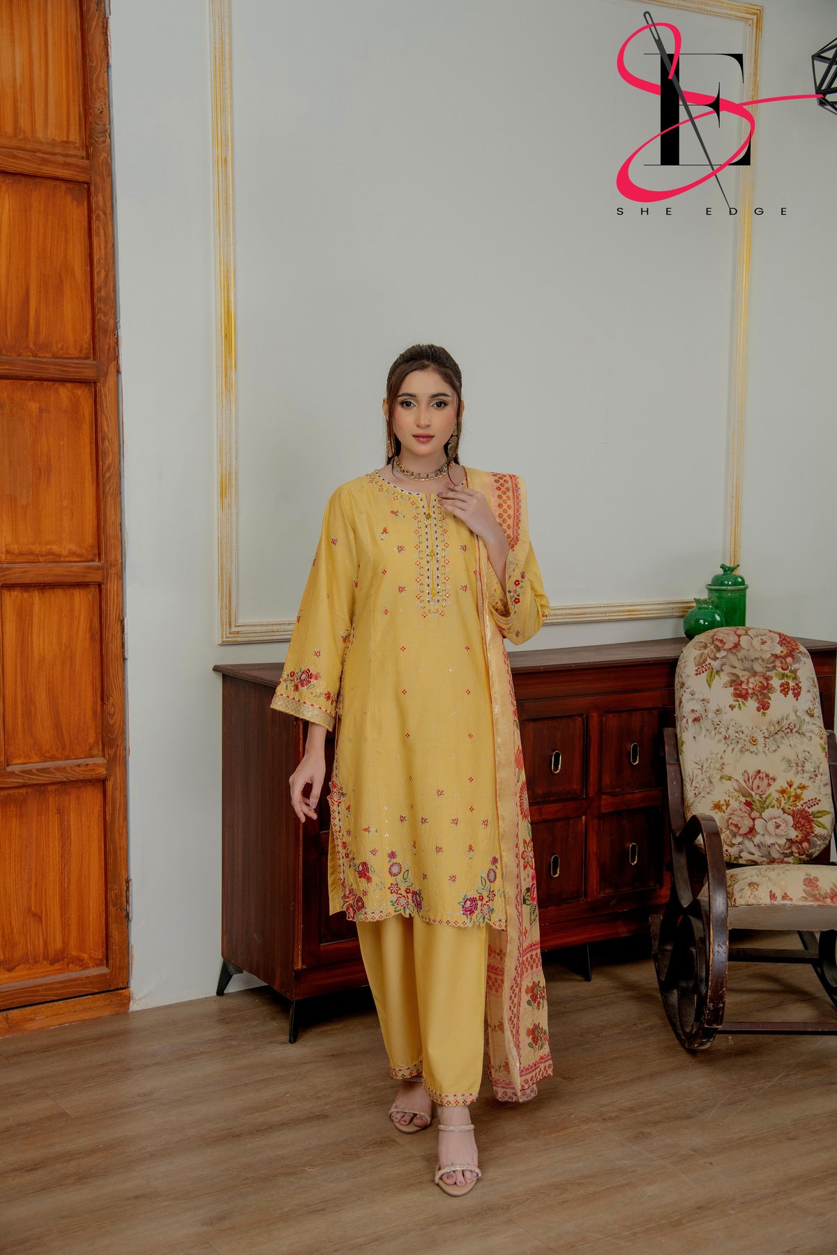 Three Piece Festive Stiched Embroidered Suit - Summers 2025