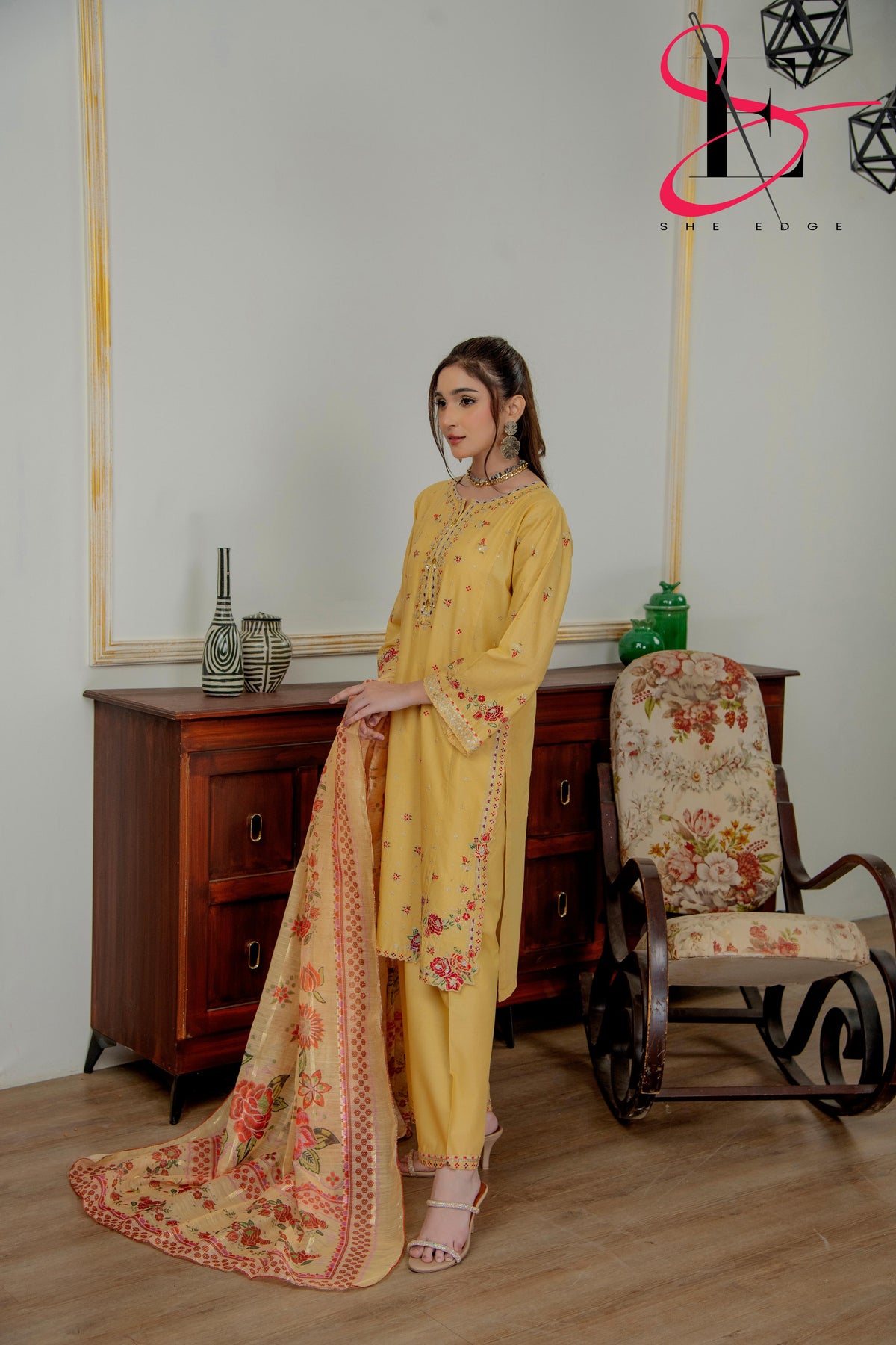 Three Piece Festive Stiched Embroidered Suit - Summers 2025