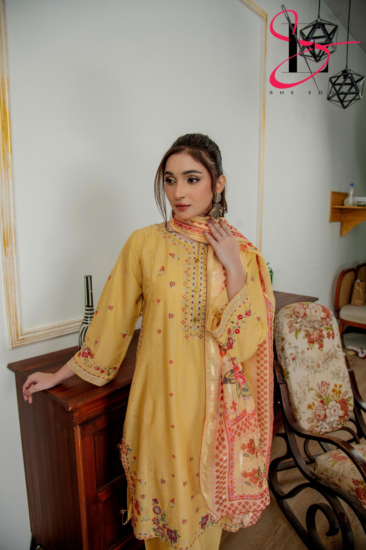 Three Piece Festive Stiched Embroidered Suit - Summers 2025