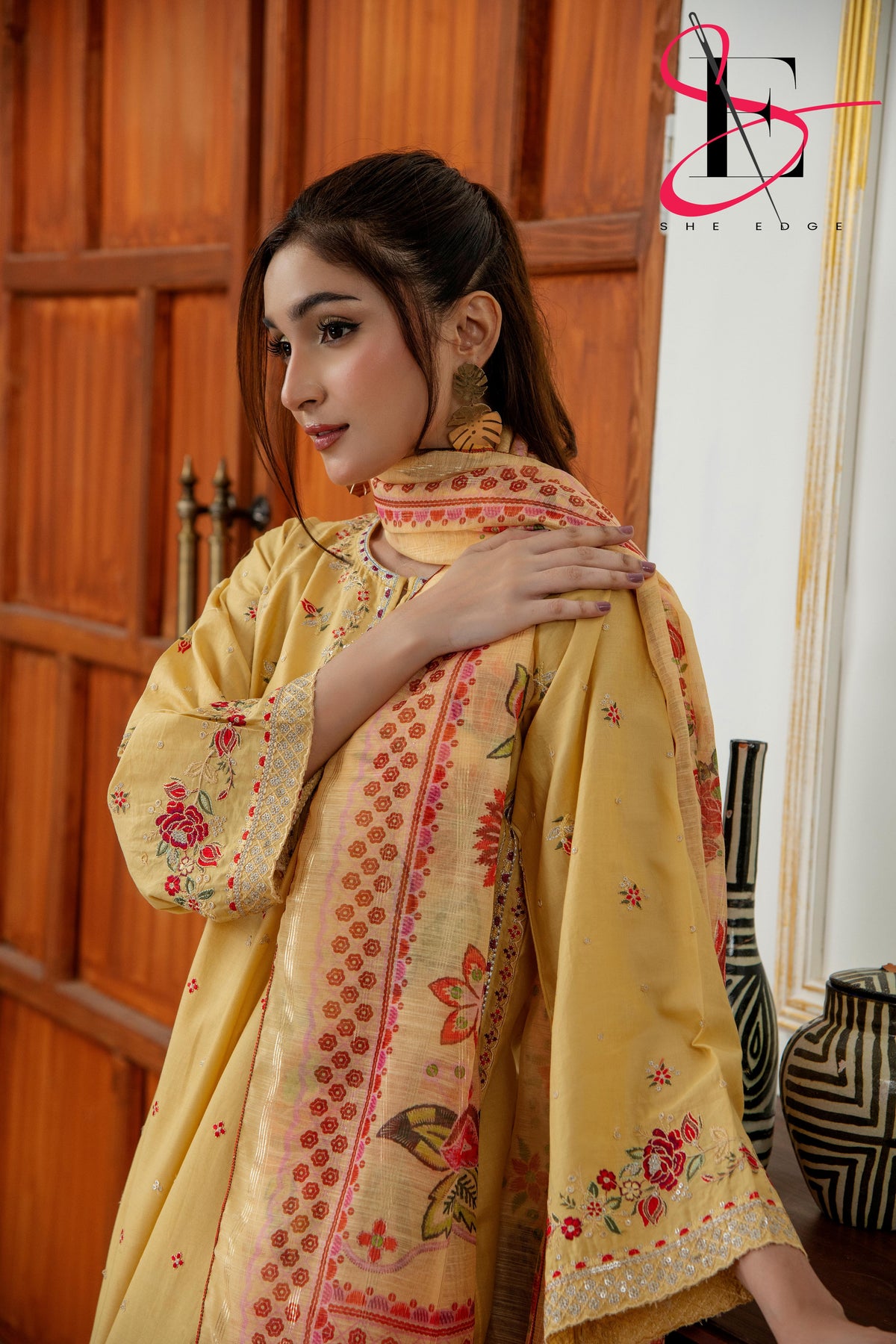 Three Piece Festive Stiched Embroidered Suit - Summers 2025
