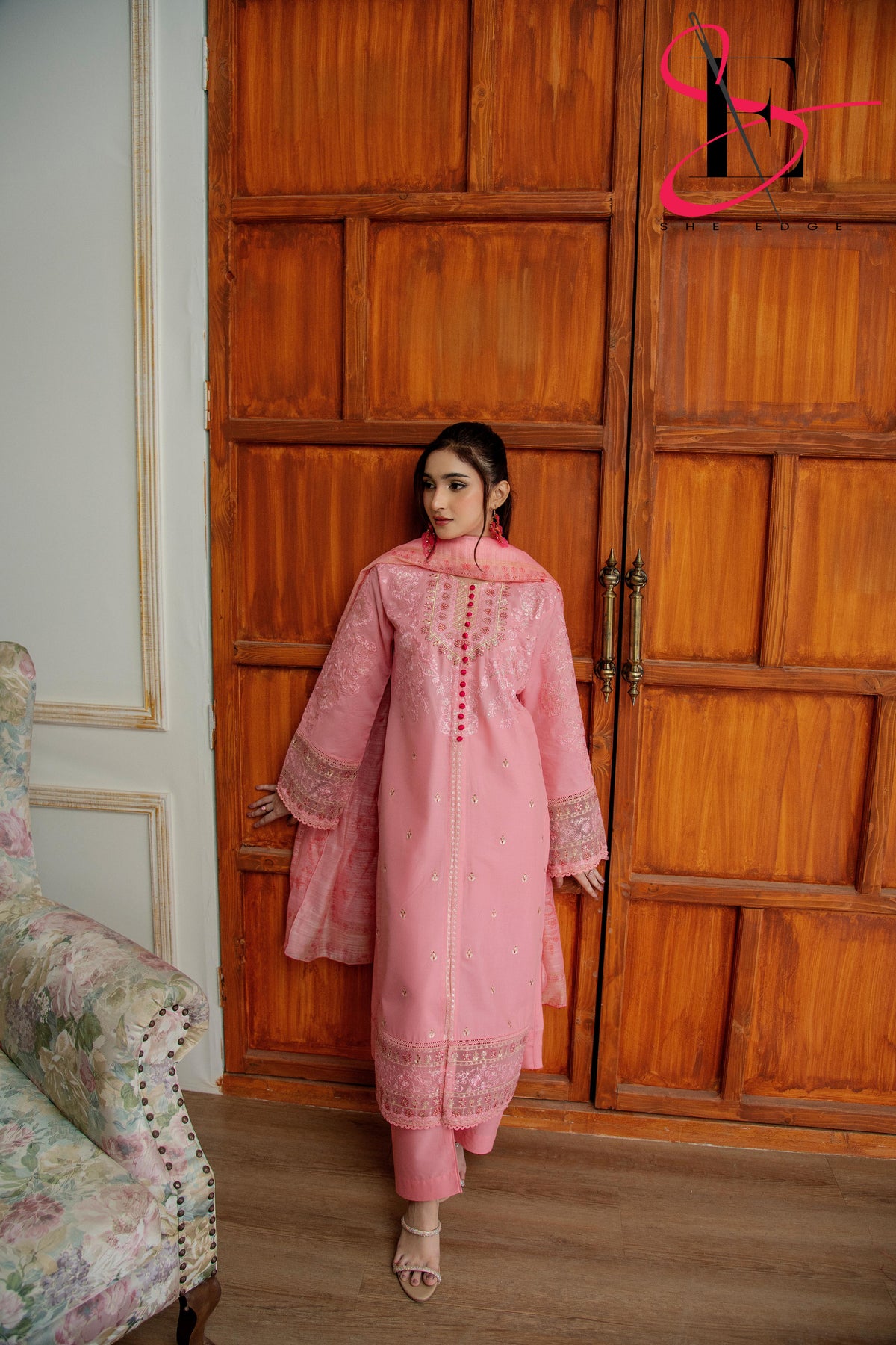 Three Piece Festive Stiched Embroidered Suit - Summers 2025
