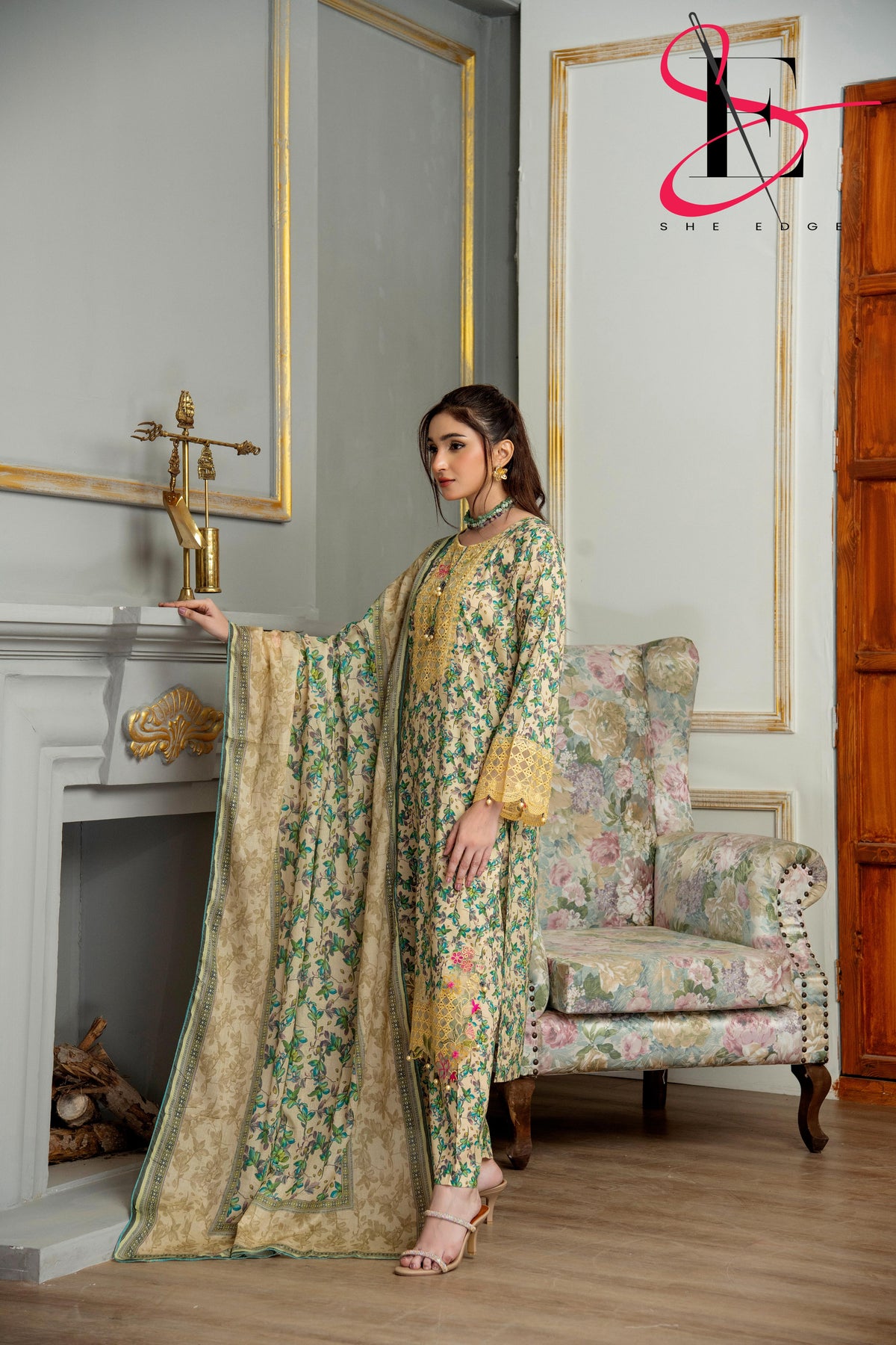 Three Piece Festive Stiched Embroidered Suit - Summers 2025
