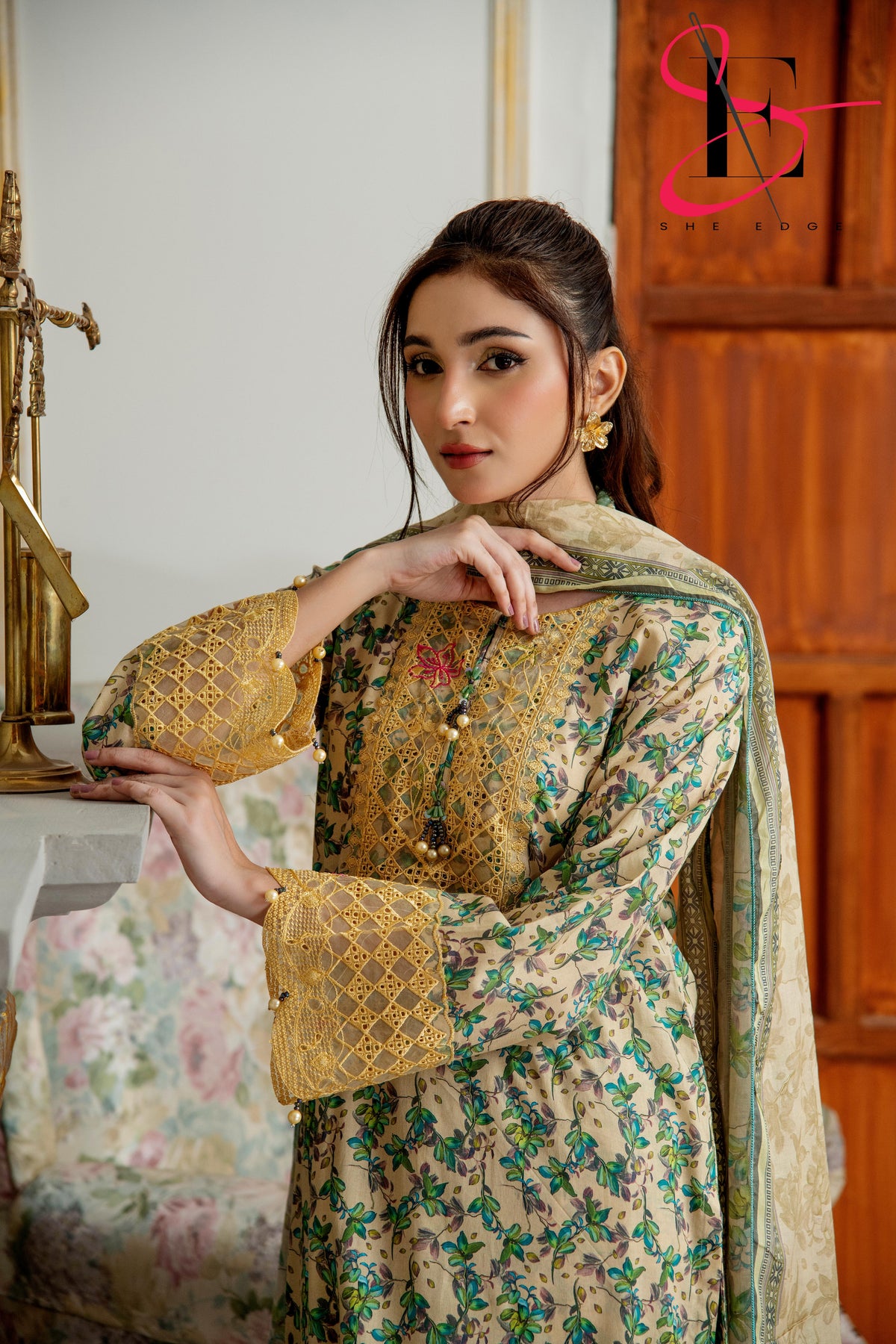 Three Piece Festive Stiched Embroidered Suit - Summers 2025