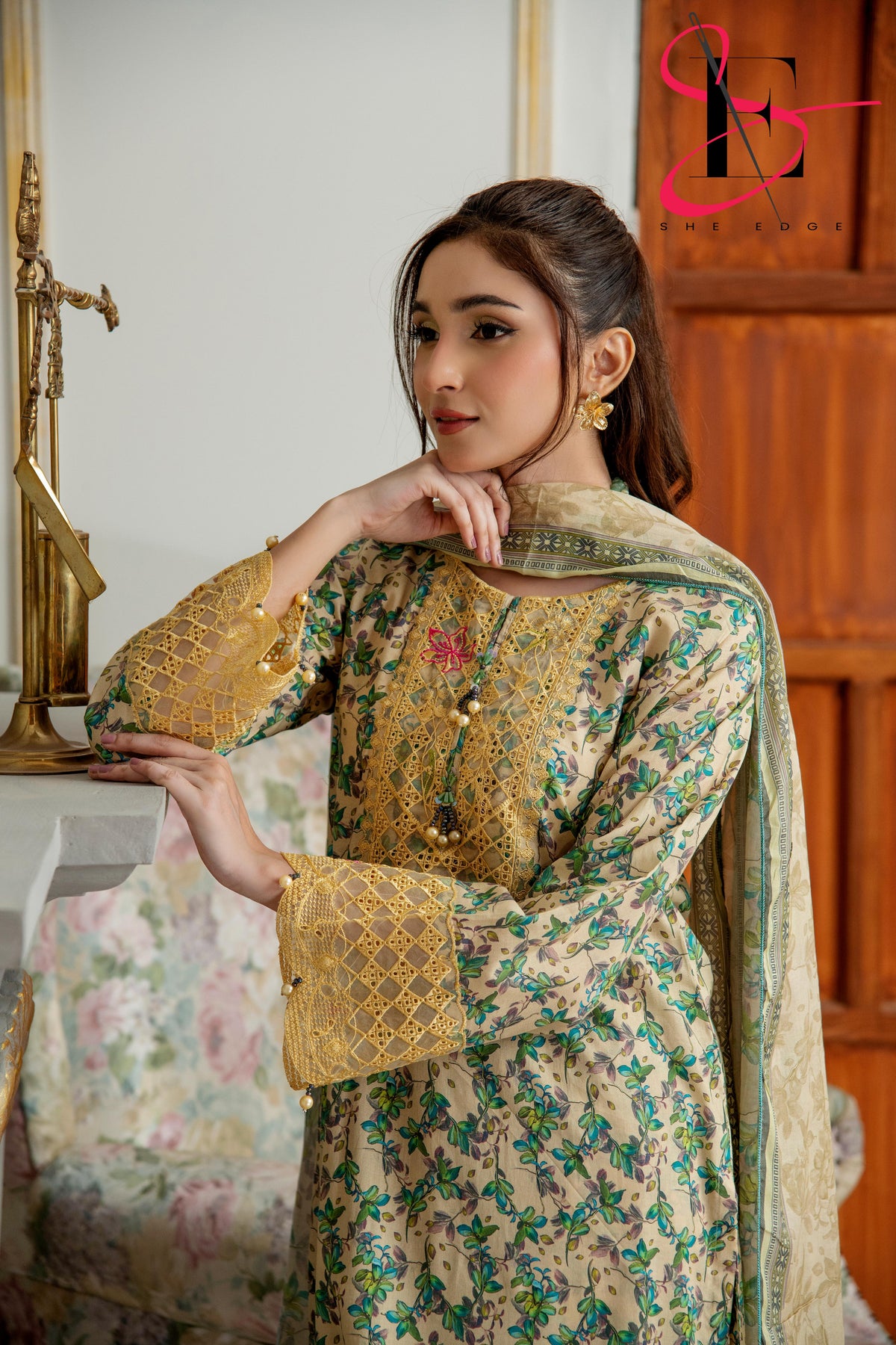 Three Piece Festive Stiched Embroidered Suit - Summers 2025