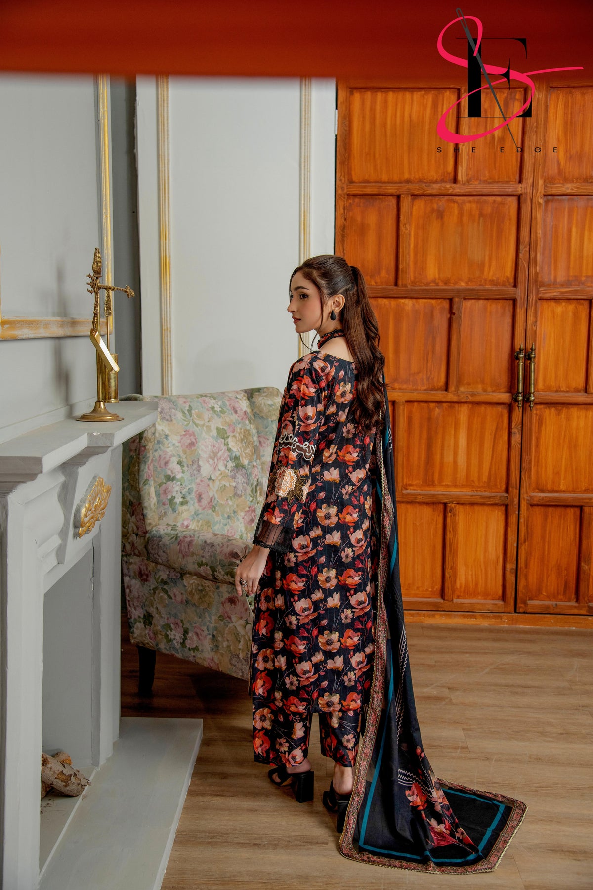 Three Piece Festive Stiched Embroidered Suit - Summers 2025