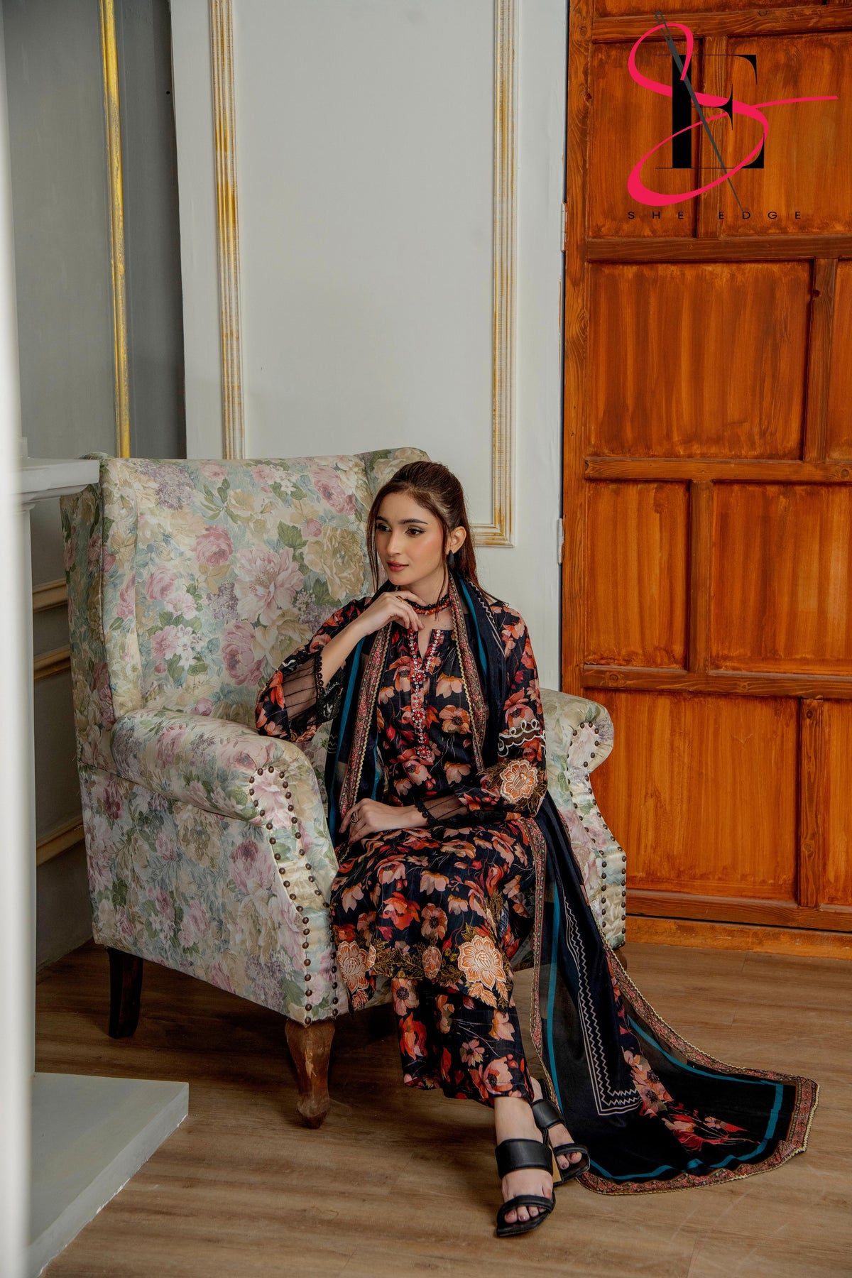 Three Piece Festive Stiched Embroidered Suit - Summers 2025
