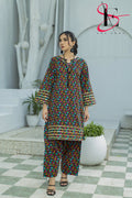 Two Piece Stitched Embroidered Casual Suit - Summers 2025