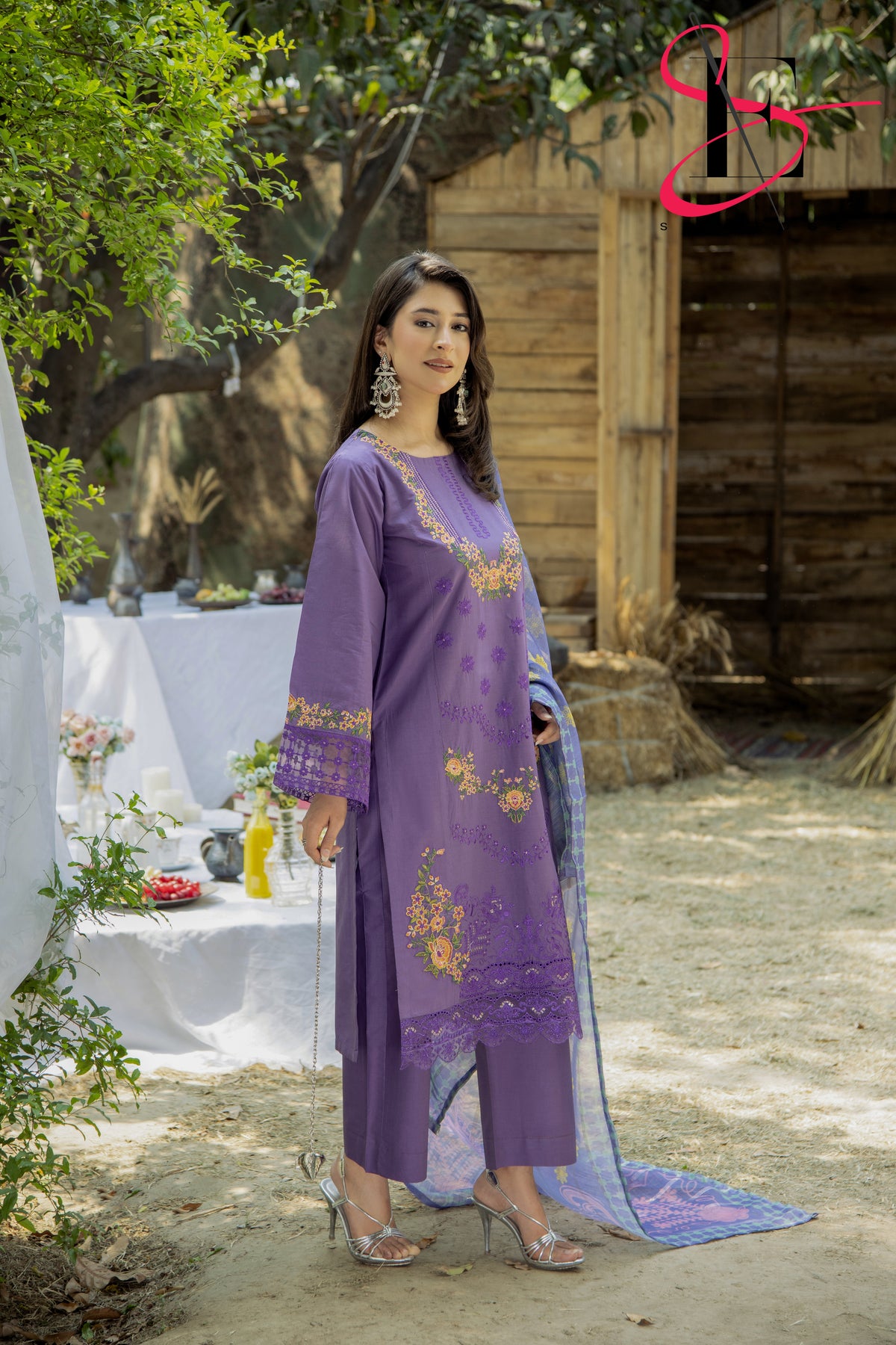 Three Piece Stitched Embroidered Suit - Summers 2025