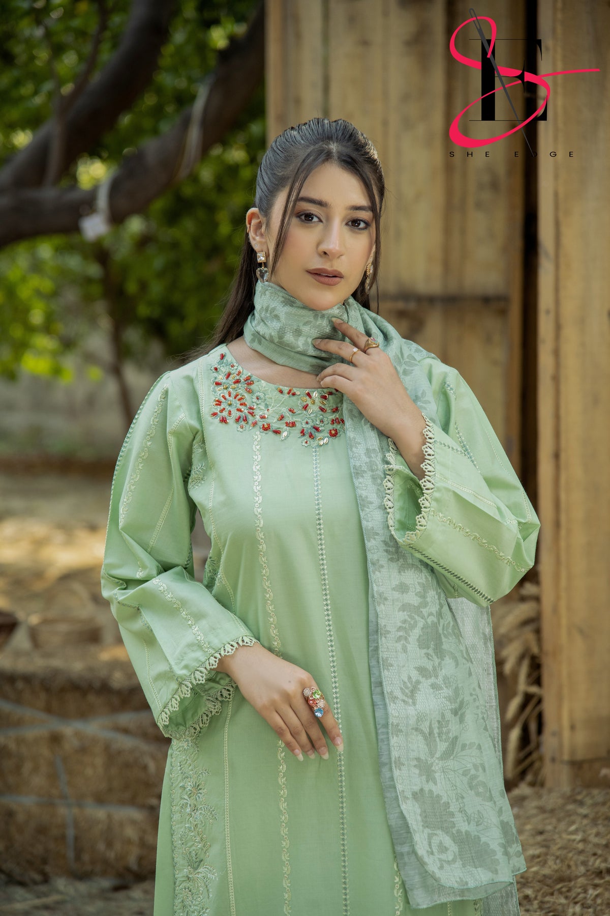Three Piece Stitched Embroidered Suit - Summers 2025