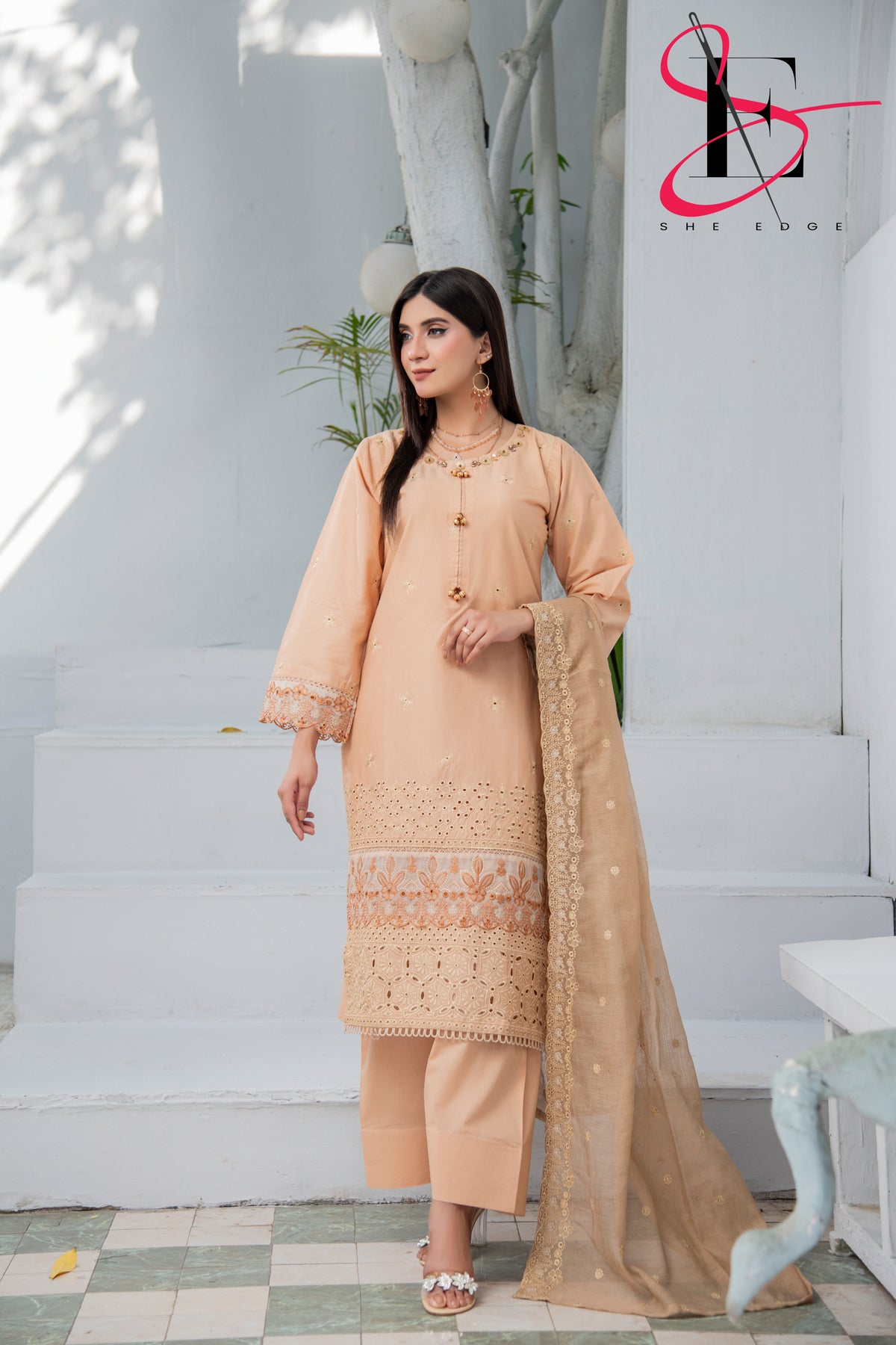 Three Piece Stitched Embroidered Suit - Summers 2025