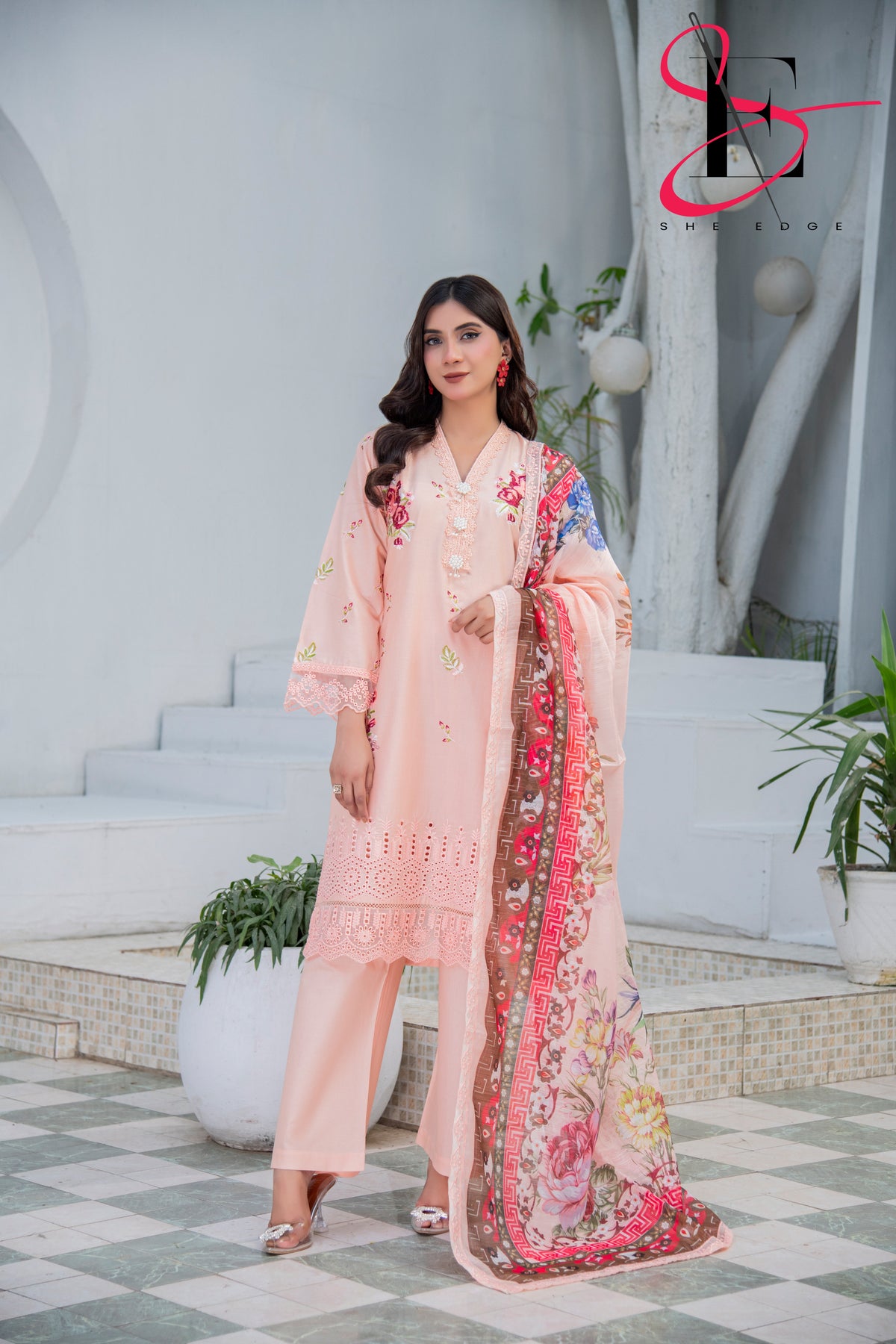 Three Piece Stitched Embroidered Suit - Summers 2025