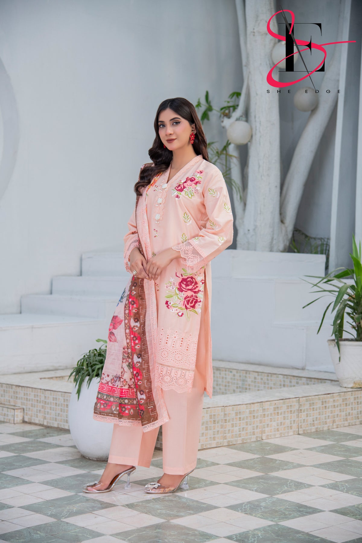 Three Piece Stitched Embroidered Suit - Summers 2025