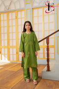 TWO PC EMBROIDERED SUIT - TEENY WEENY KIDS STITCHED EASTERN WEAR