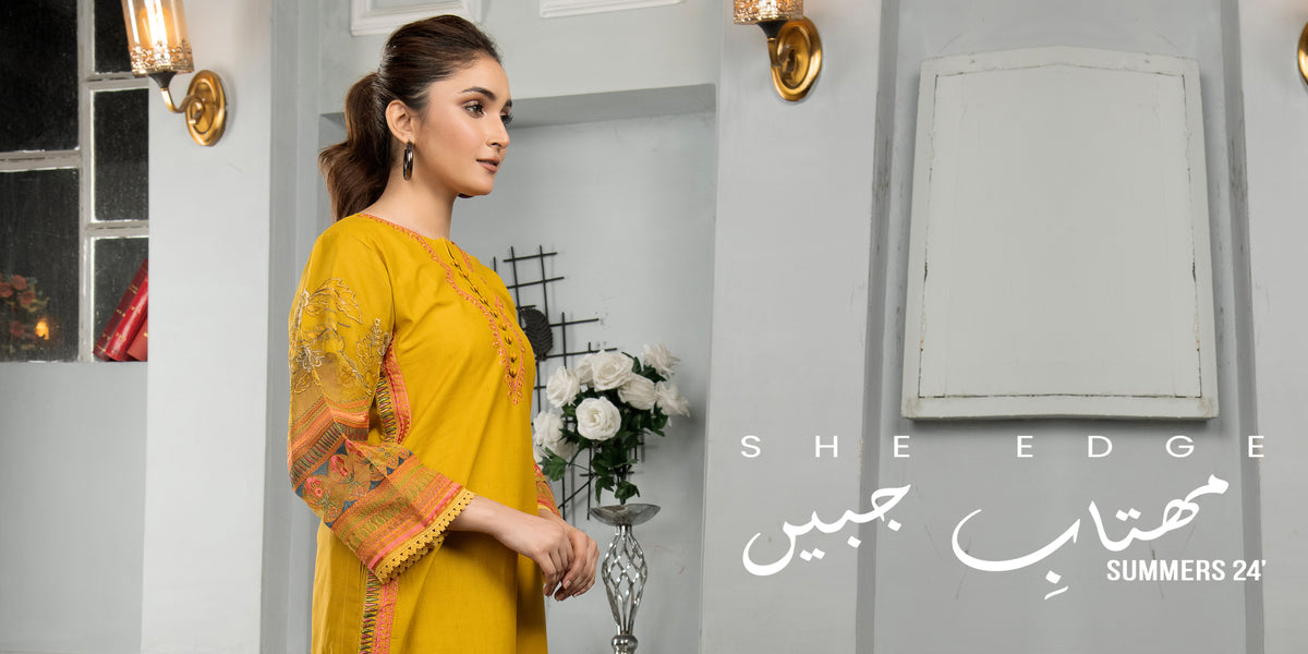 Two Piece Stitched Embroidered Suit -  Summers 2024