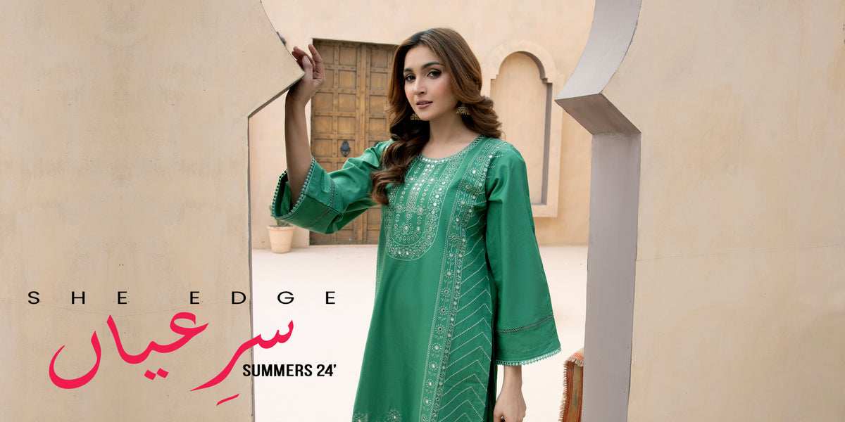 Two Piece Stitched Embroidered Suit -  Summers 2024