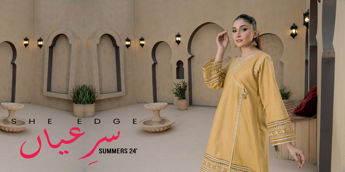 Two Piece Stitched Embroidered Suit -  Summers 2024