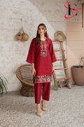 Two Piece Stitched Embroidered Suit -  Summers 2024