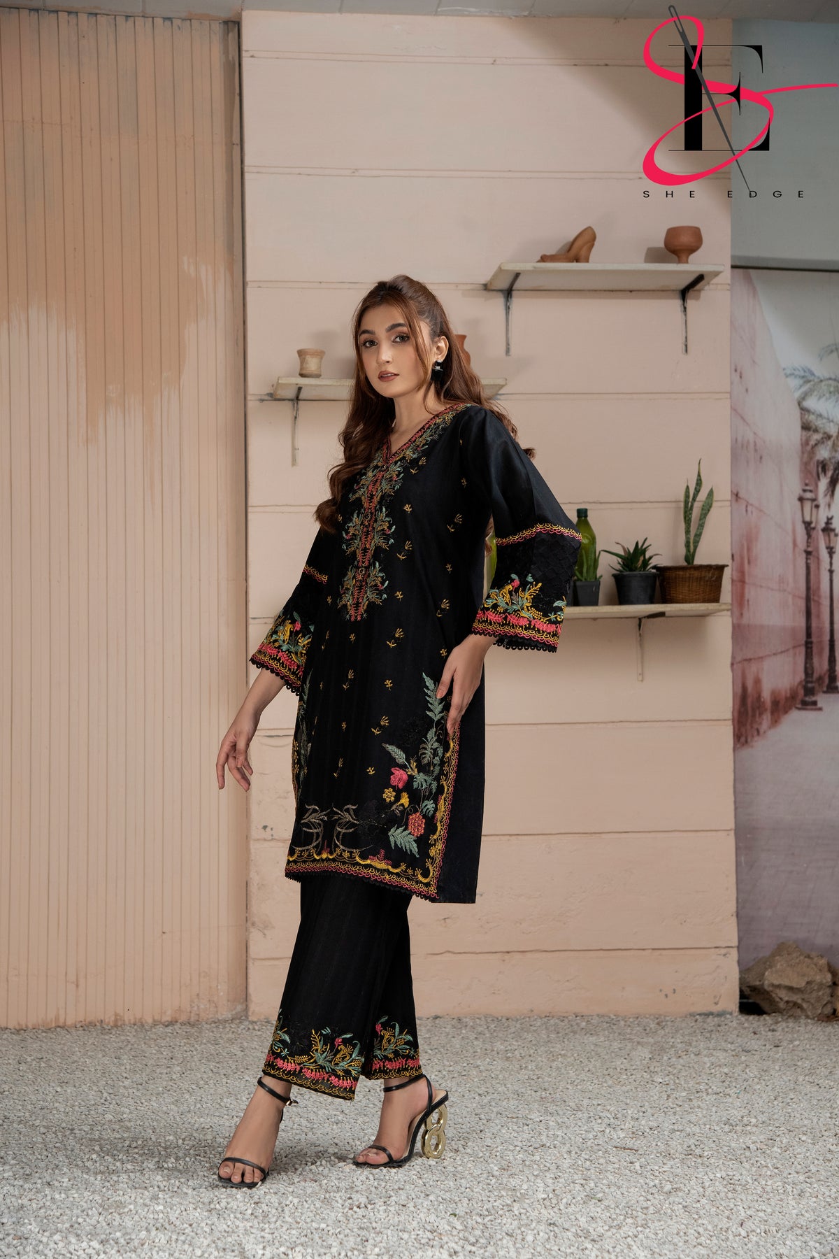 Two Piece Stitched Embroidered Suit -  Summers 2024