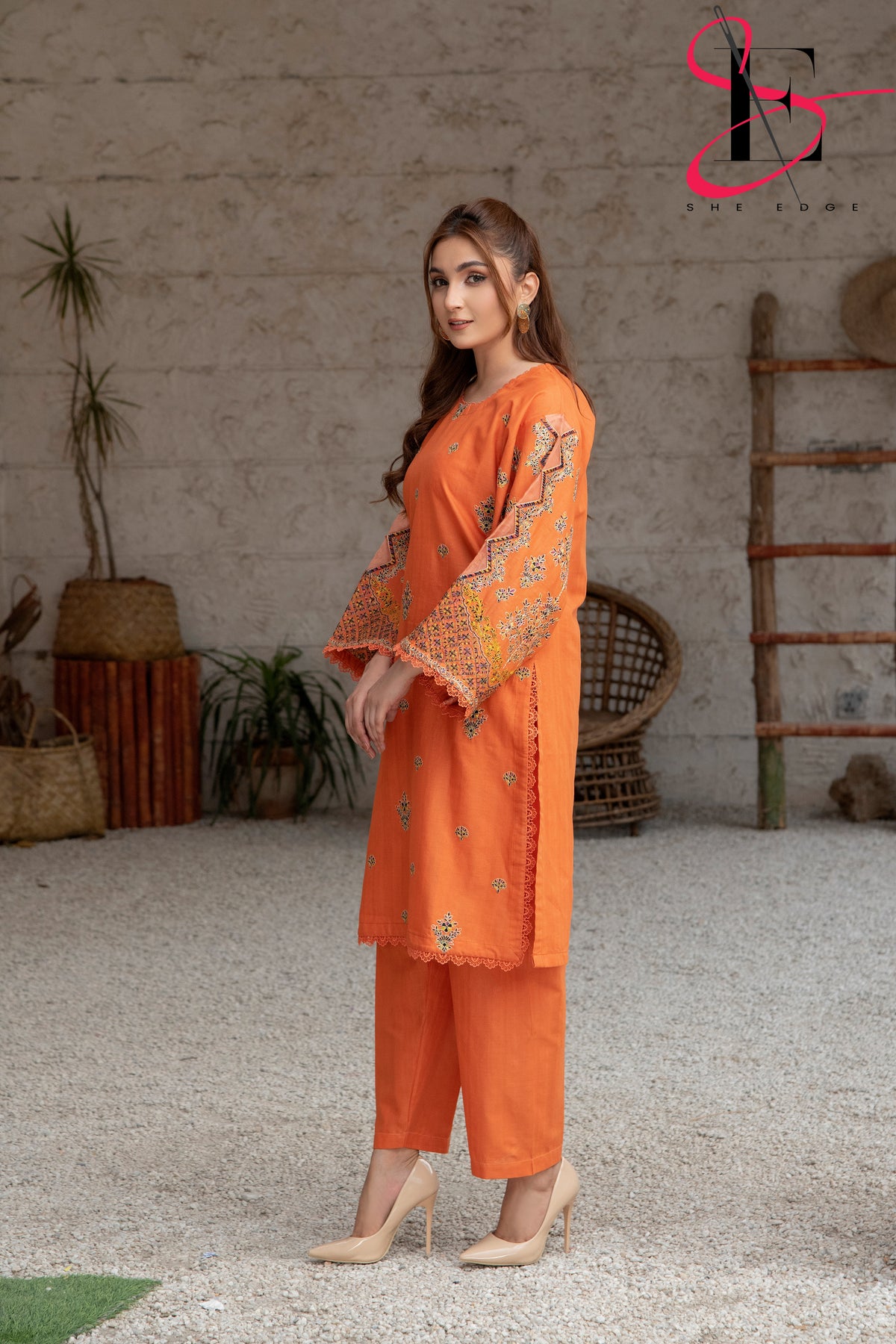 Two Piece Stitched Embroidered Suit -  Summers 2024