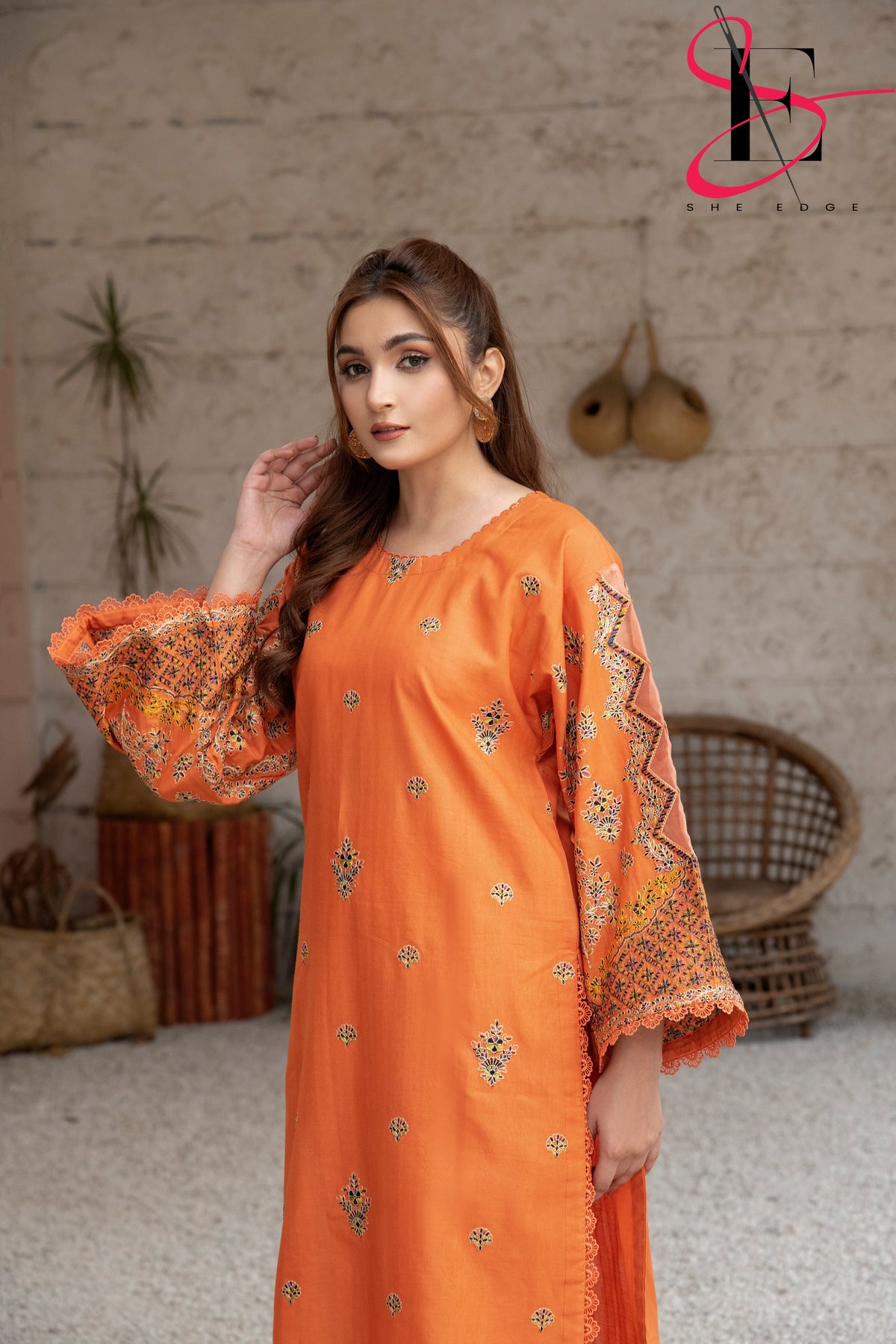 Two Piece Stitched Embroidered Suit -  Summers 2024