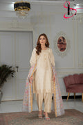 Three Piece Stitched Embroidered Suit -  Summers 2024