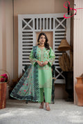 Three Piece Stitched Embroidered Suit -  Summers 2024