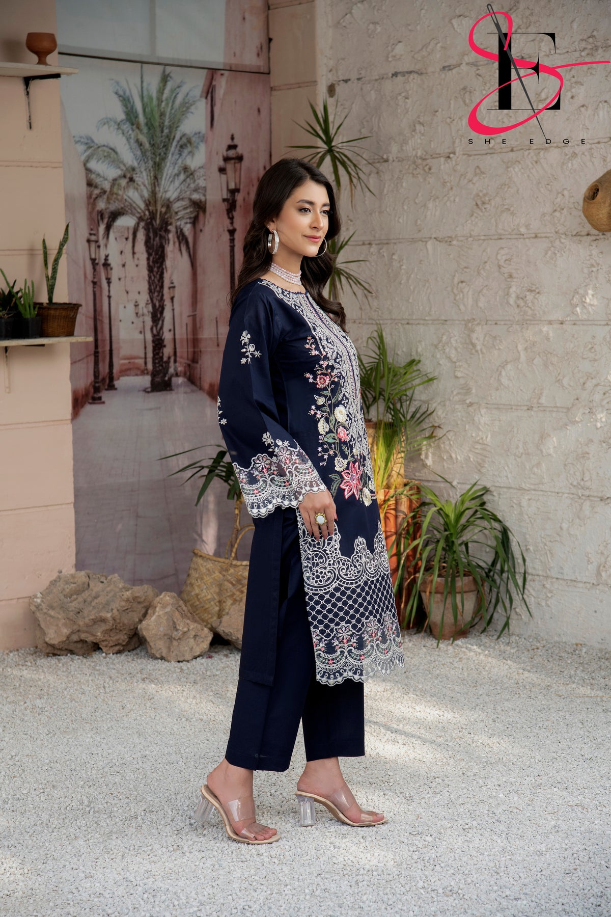 Two Piece Stitched Embroidered Suit -  Summers 2024