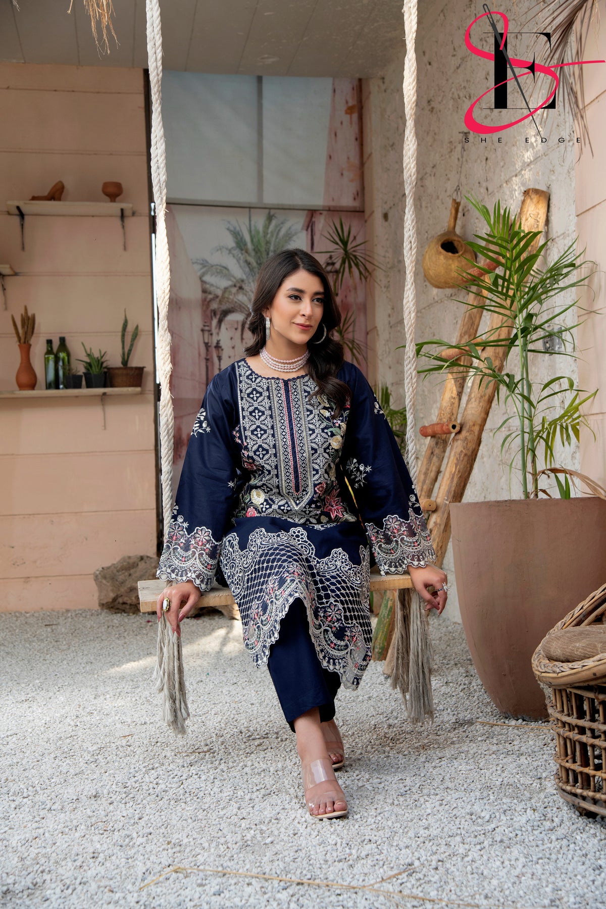 Two Piece Stitched Embroidered Suit -  Summers 2024