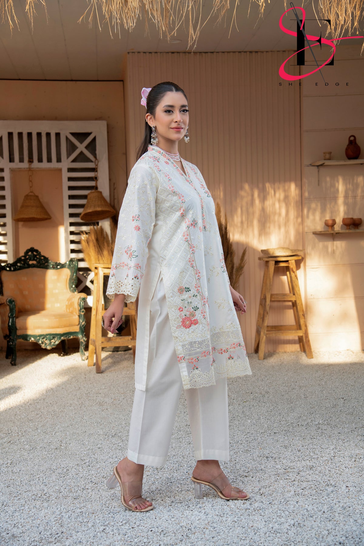 Two Piece Stitched Embroidered Suit -  Summers 2024