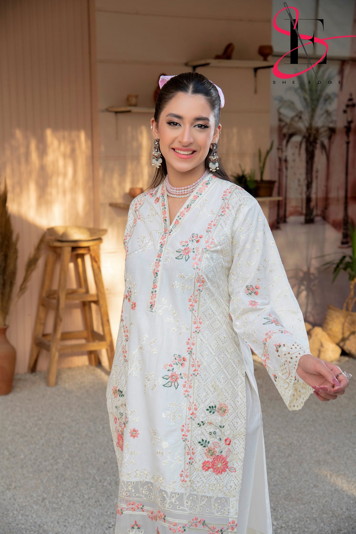 Two Piece Stitched Embroidered Suit -  Summers 2024