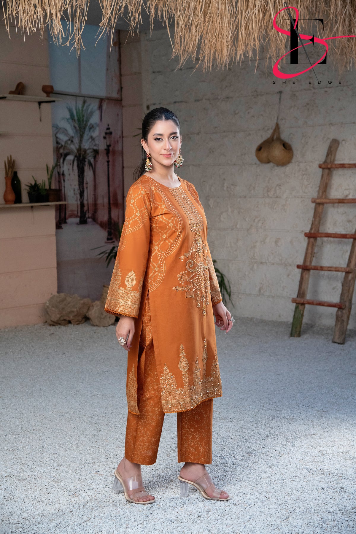 Two Piece Stitched Embroidered Suit -  Summers 2024