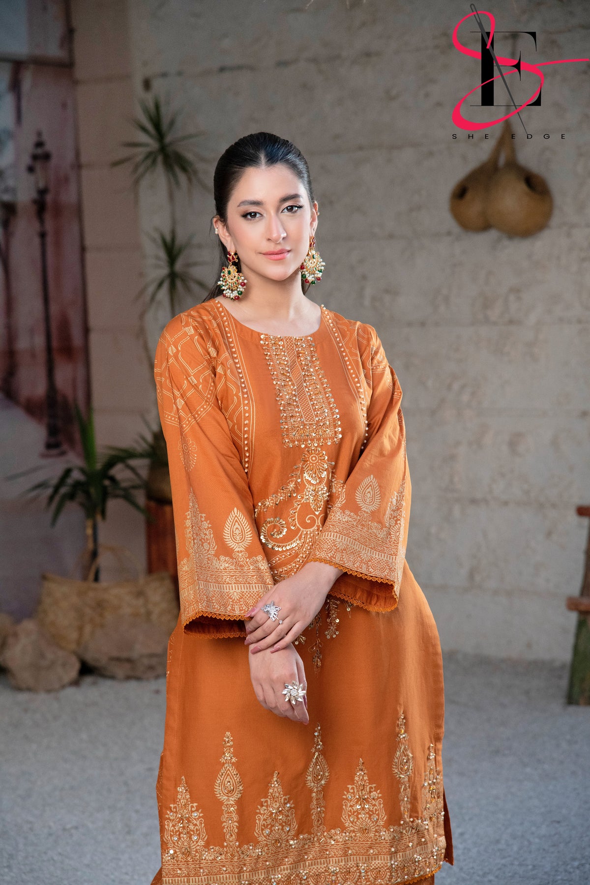 Two Piece Stitched Embroidered Suit -  Summers 2024