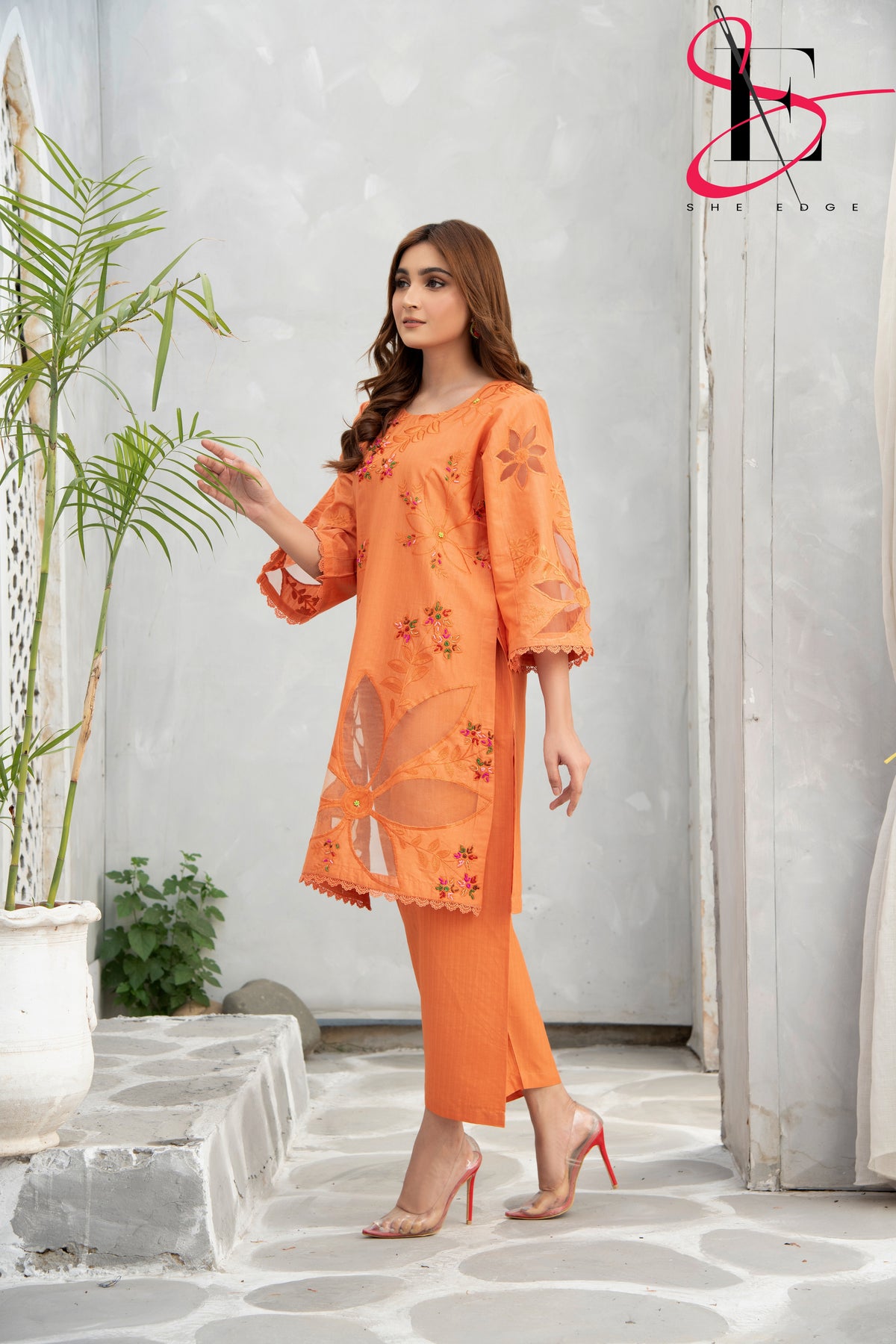 Two Piece Stitched Embroidered Suit -  Summers 2024