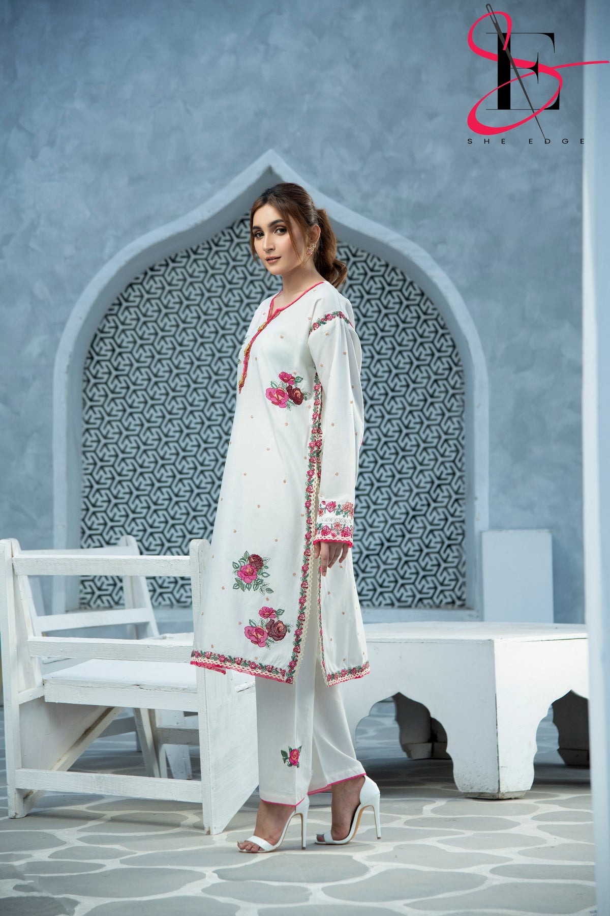 Two Piece Stitched Embroidered Suit -  Summers 2024