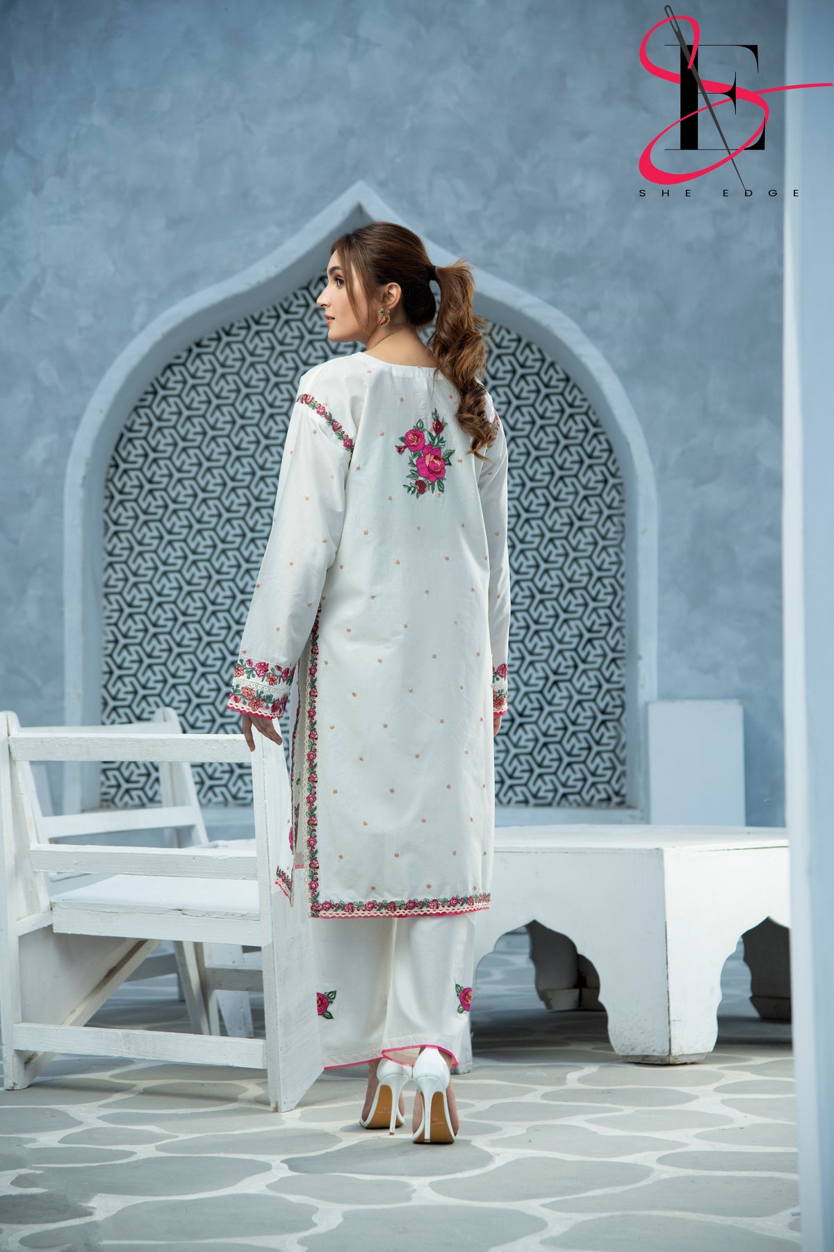 Two Piece Stitched Embroidered Suit -  Summers 2024