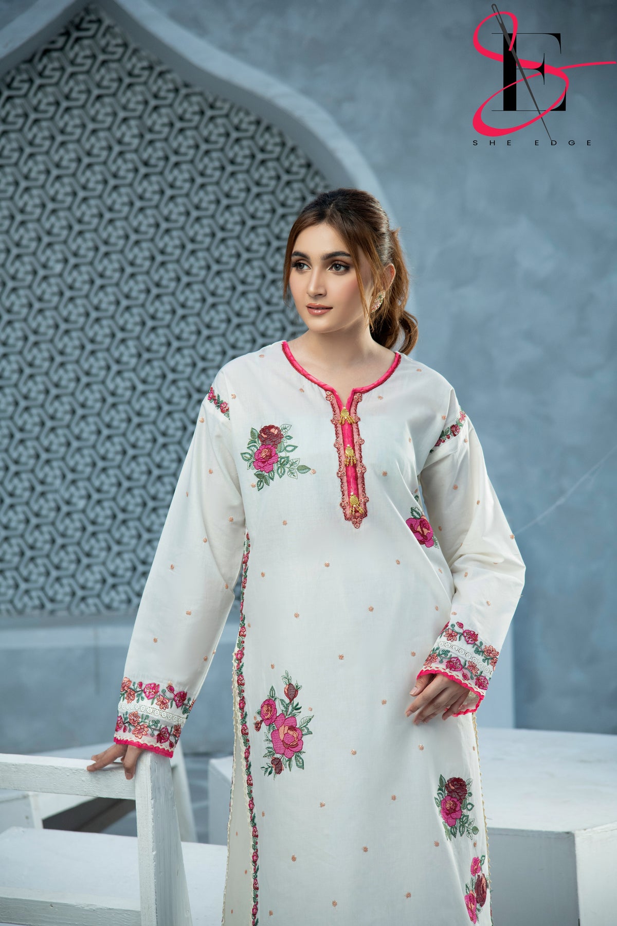 Two Piece Stitched Embroidered Suit -  Summers 2024