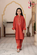 TWO PC EMBROIDERED SUIT - TEENY WEENY KIDS STITCHED EASTERN WEAR