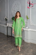 Two Piece Stitched Embroidered Suit -  Summers 2024