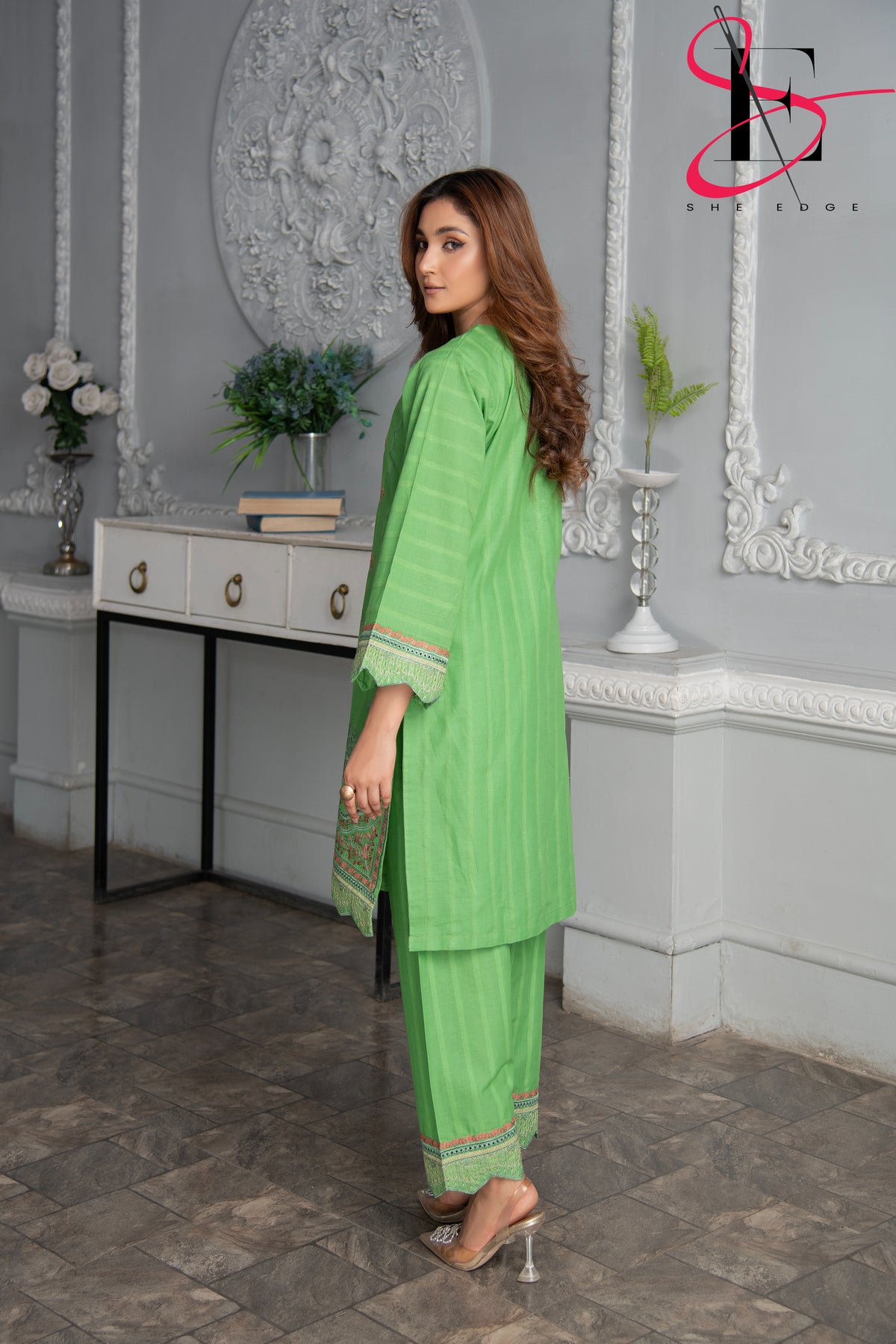 Two Piece Stitched Embroidered Suit -  Summers 2024