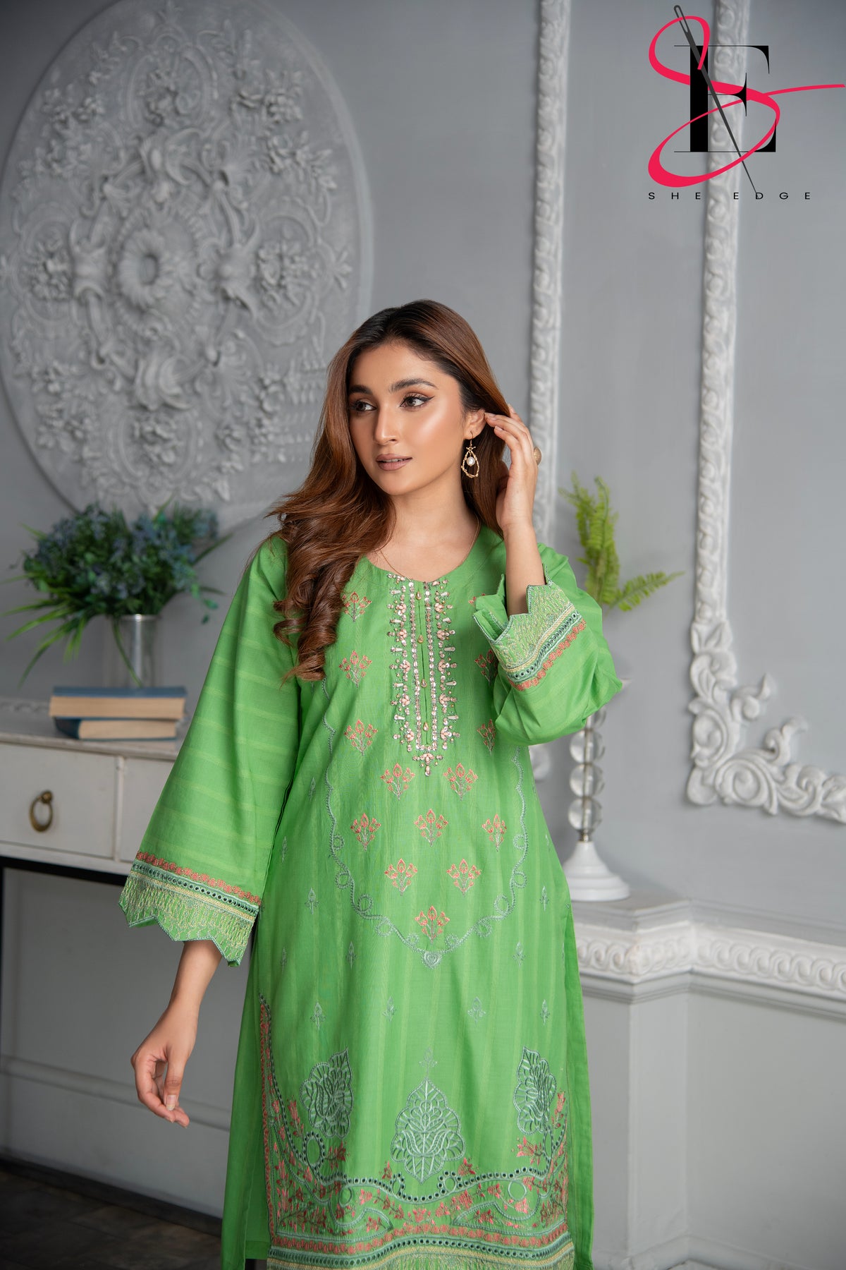 Two Piece Stitched Embroidered Suit -  Summers 2024