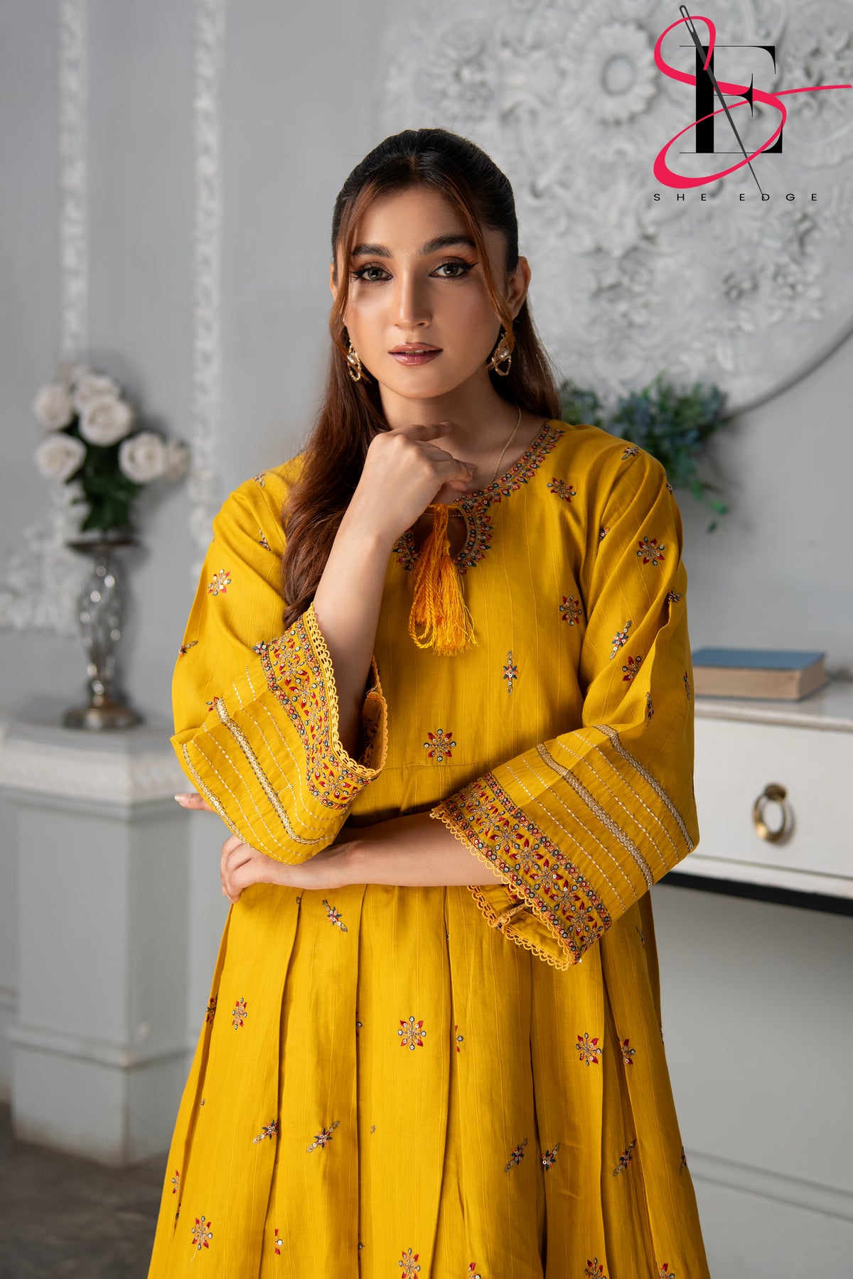 Two Piece Stitched Embroidered Suit -  Summers 2024