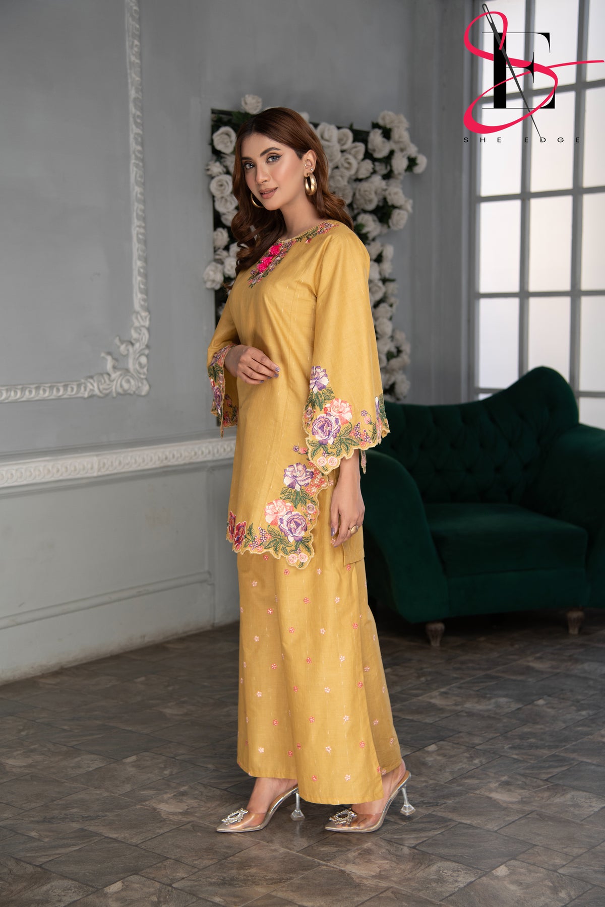 Two Piece Stitched Embroidered Suit -  Summers 2024