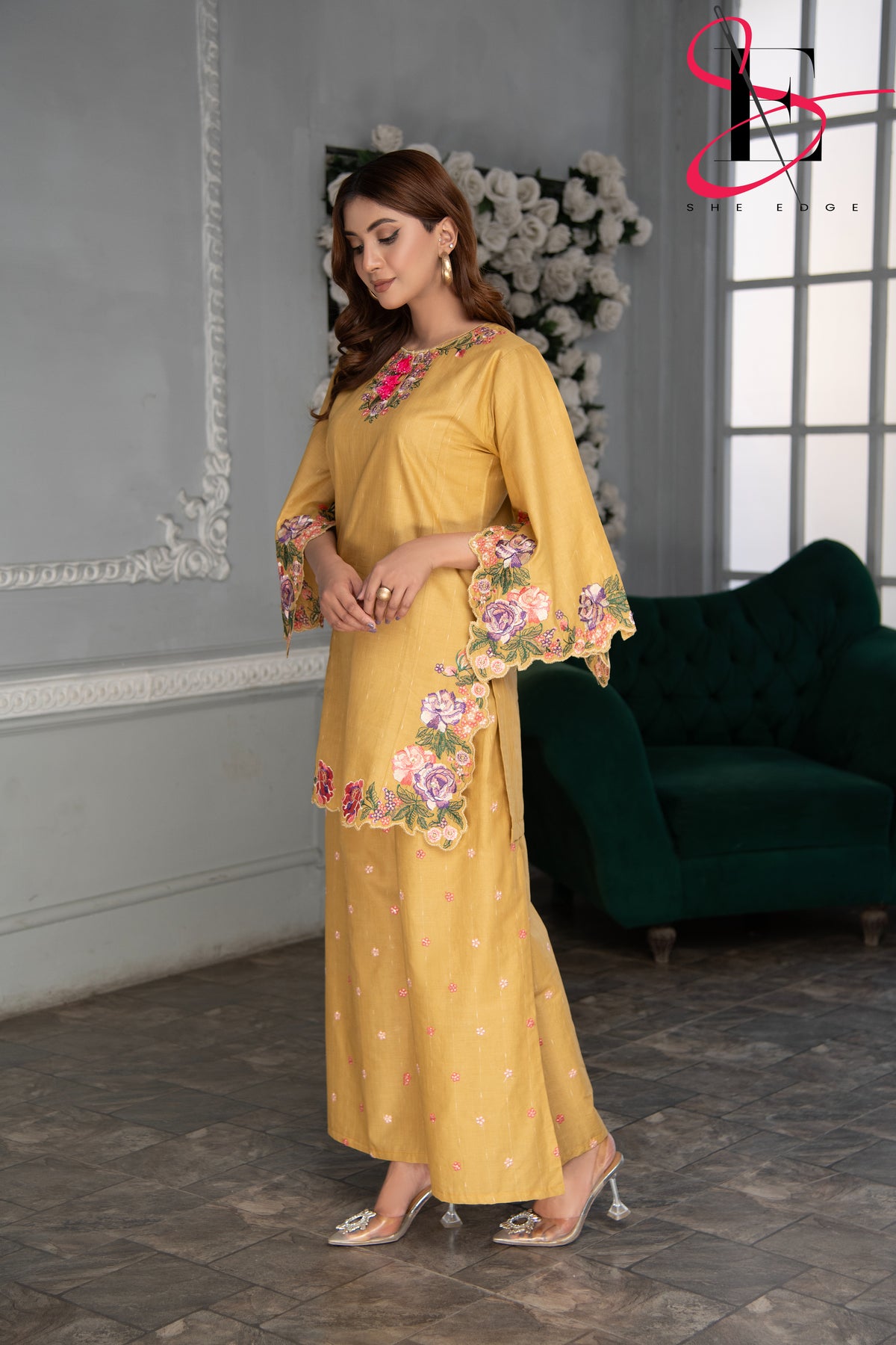 Two Piece Stitched Embroidered Suit -  Summers 2024