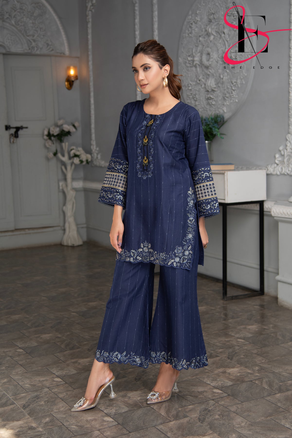 Two Piece Stitched Embroidered Suit -  Summers 2024