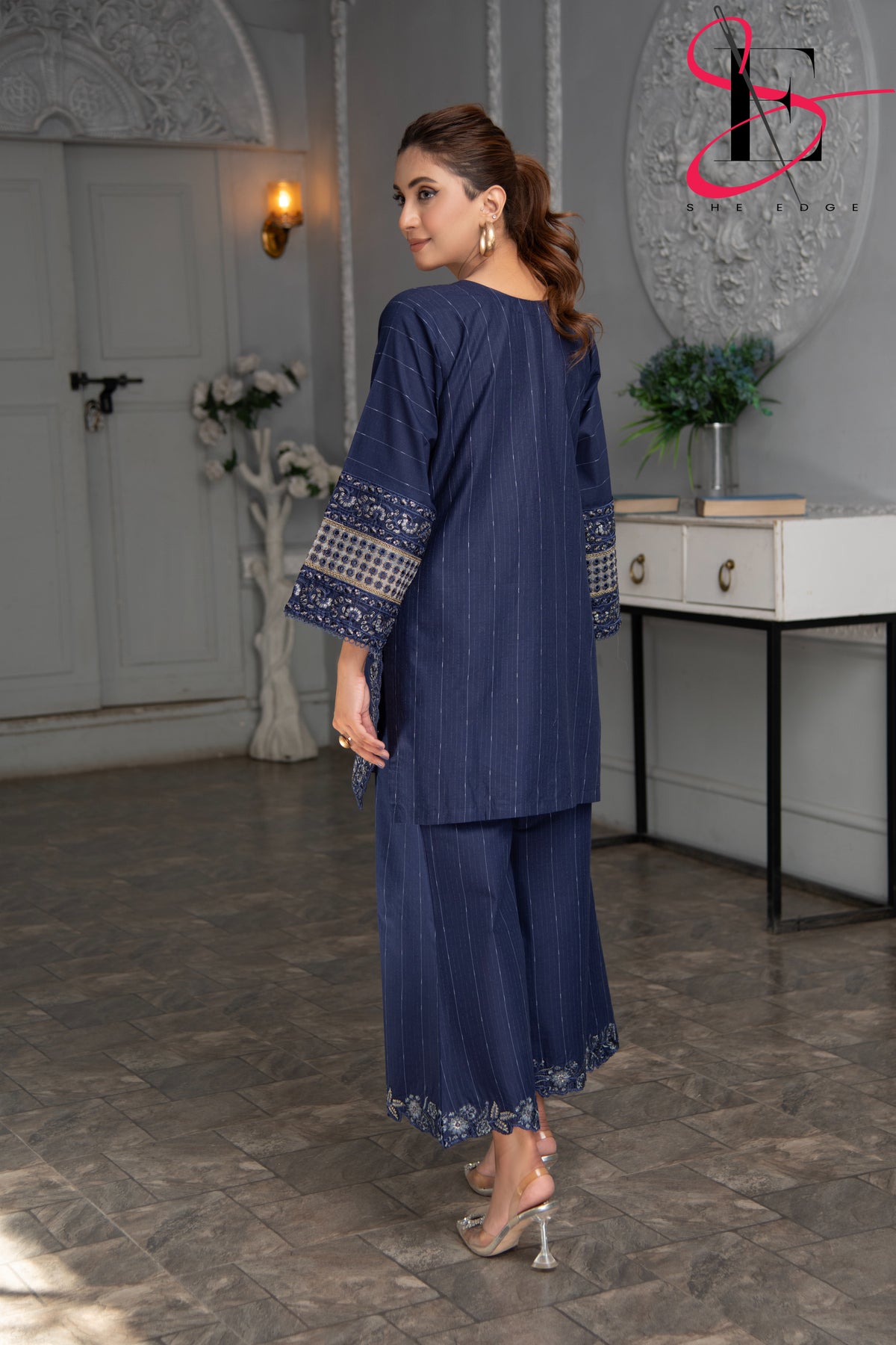 Two Piece Stitched Embroidered Suit -  Summers 2024