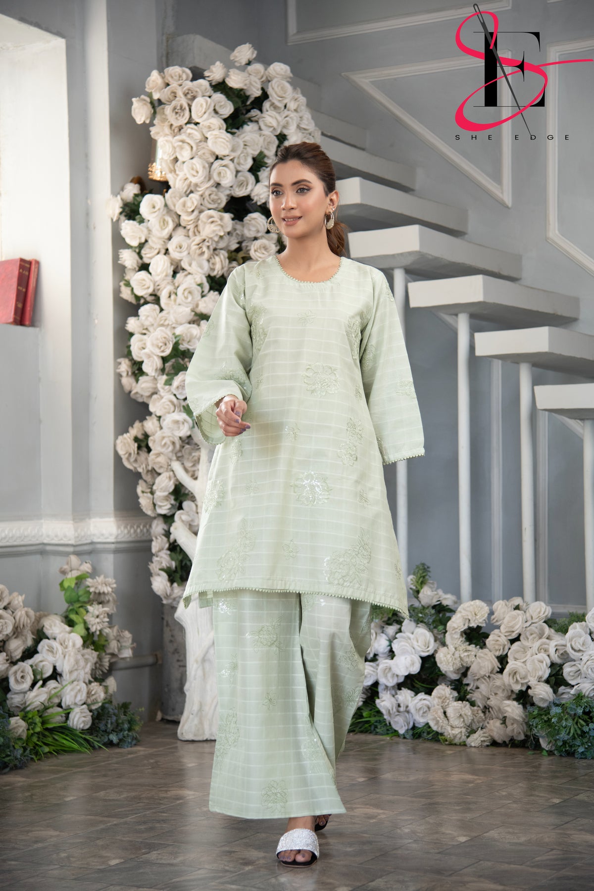 Two Piece Stitched Embroidered Suit -  Summers 2024