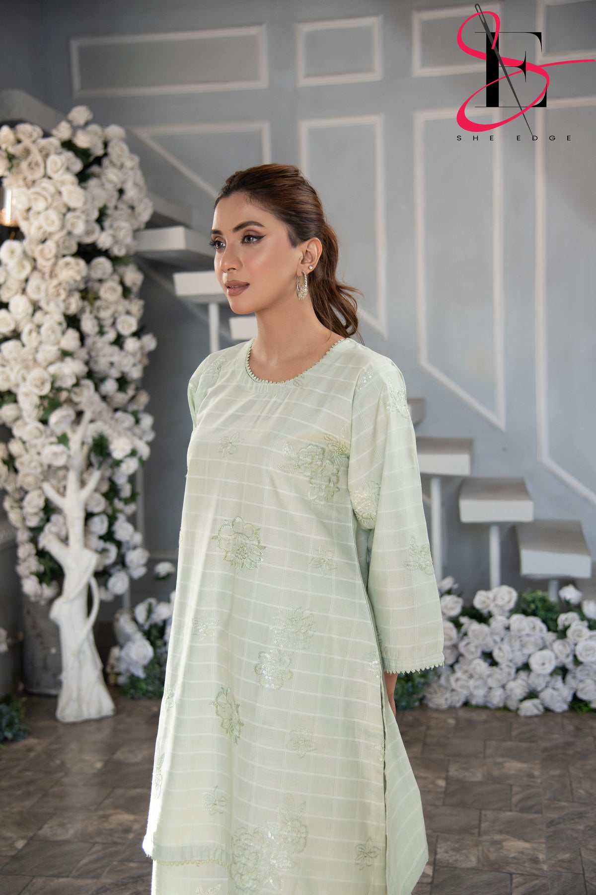 Two Piece Stitched Embroidered Suit -  Summers 2024